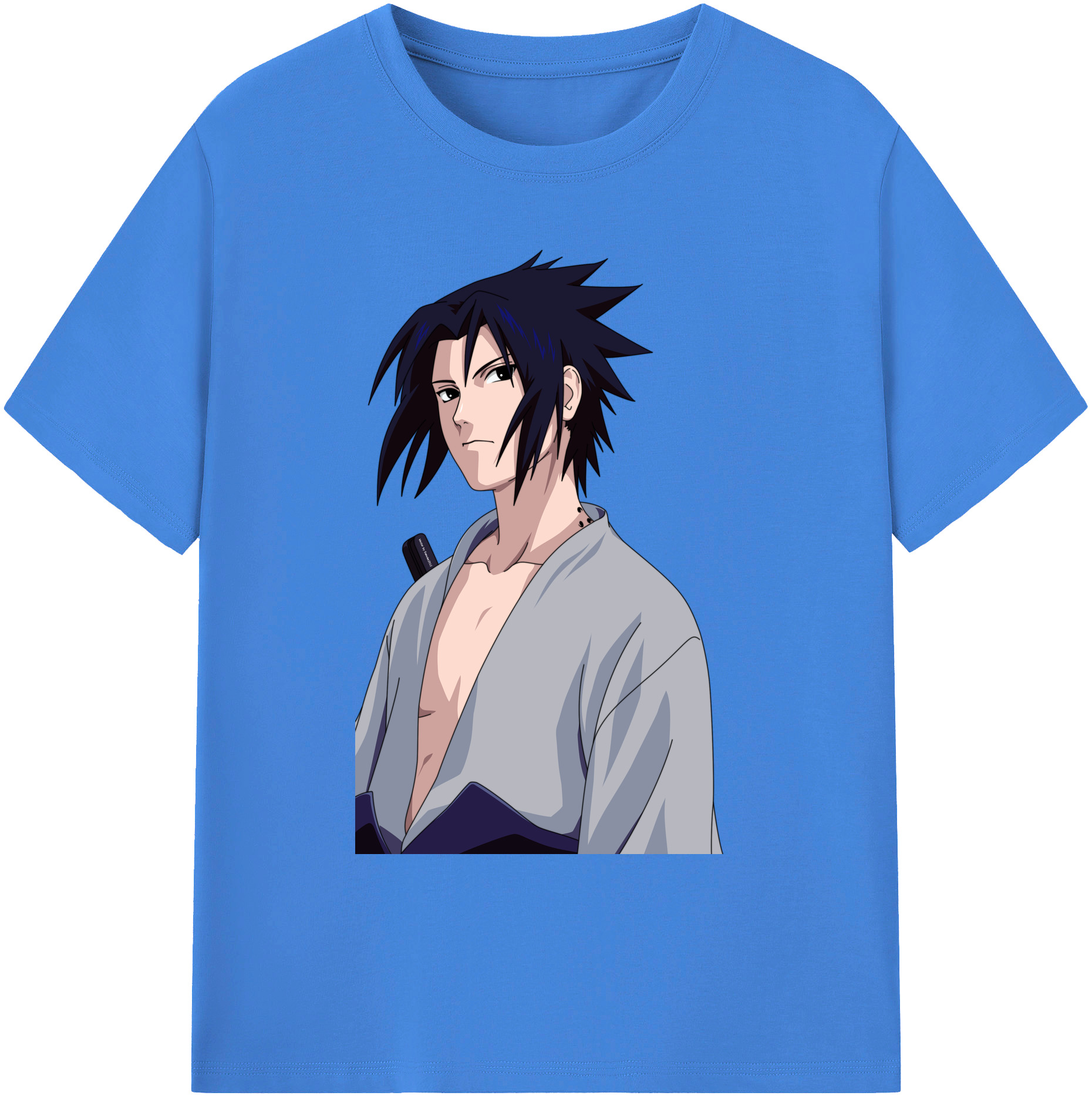 （画像用） NARUTO -ナルト- うちは サスケ Uchiha Sasuke 綿100％ メンズ半袖Tシャツ｜肌触りやわらか＆通気性
