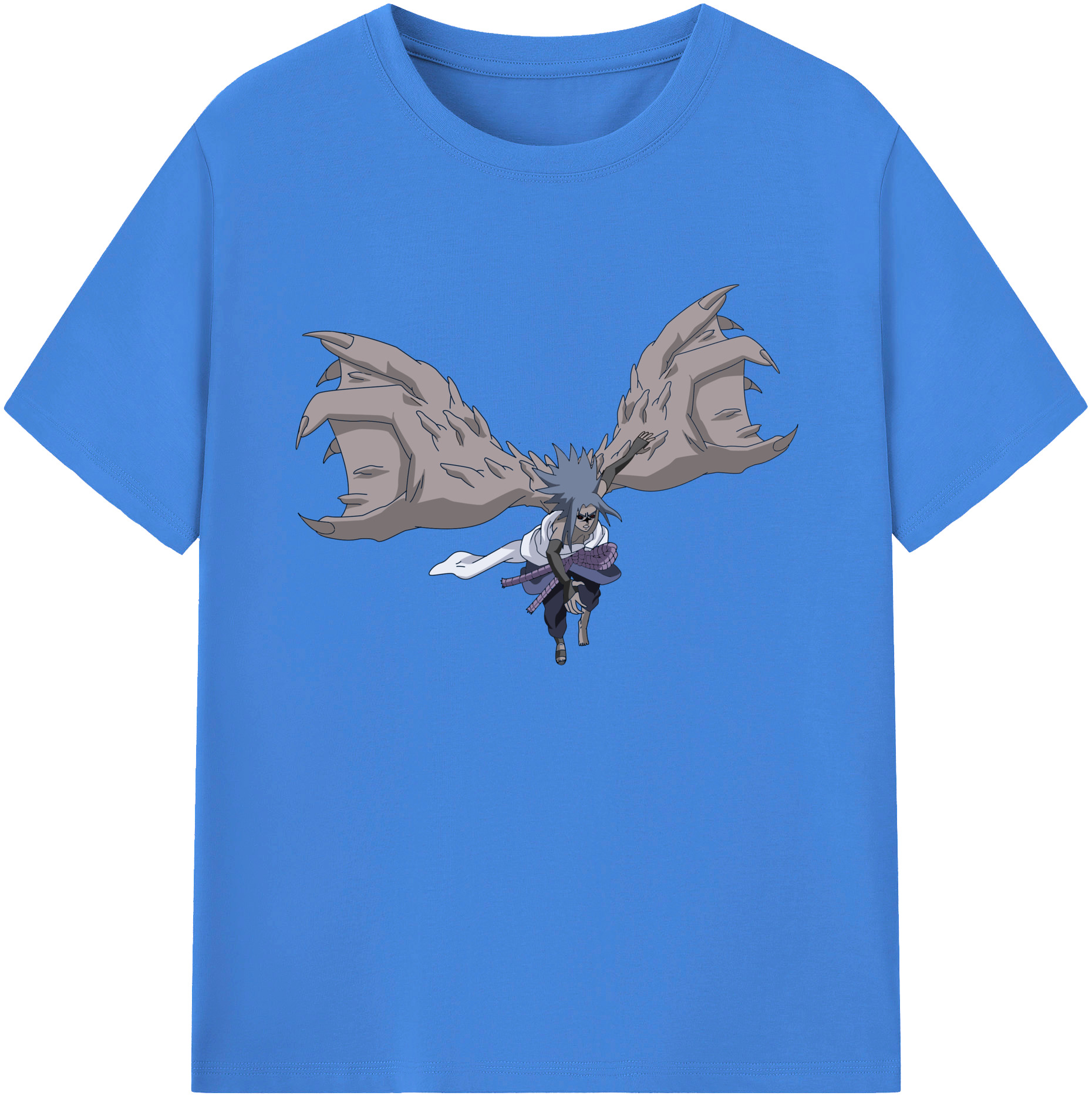 （画像用） NARUTO -ナルト- うちは サスケ Uchiha Sasuke 綿100％ メンズ半袖Tシャツ｜肌触りやわらか＆通気性