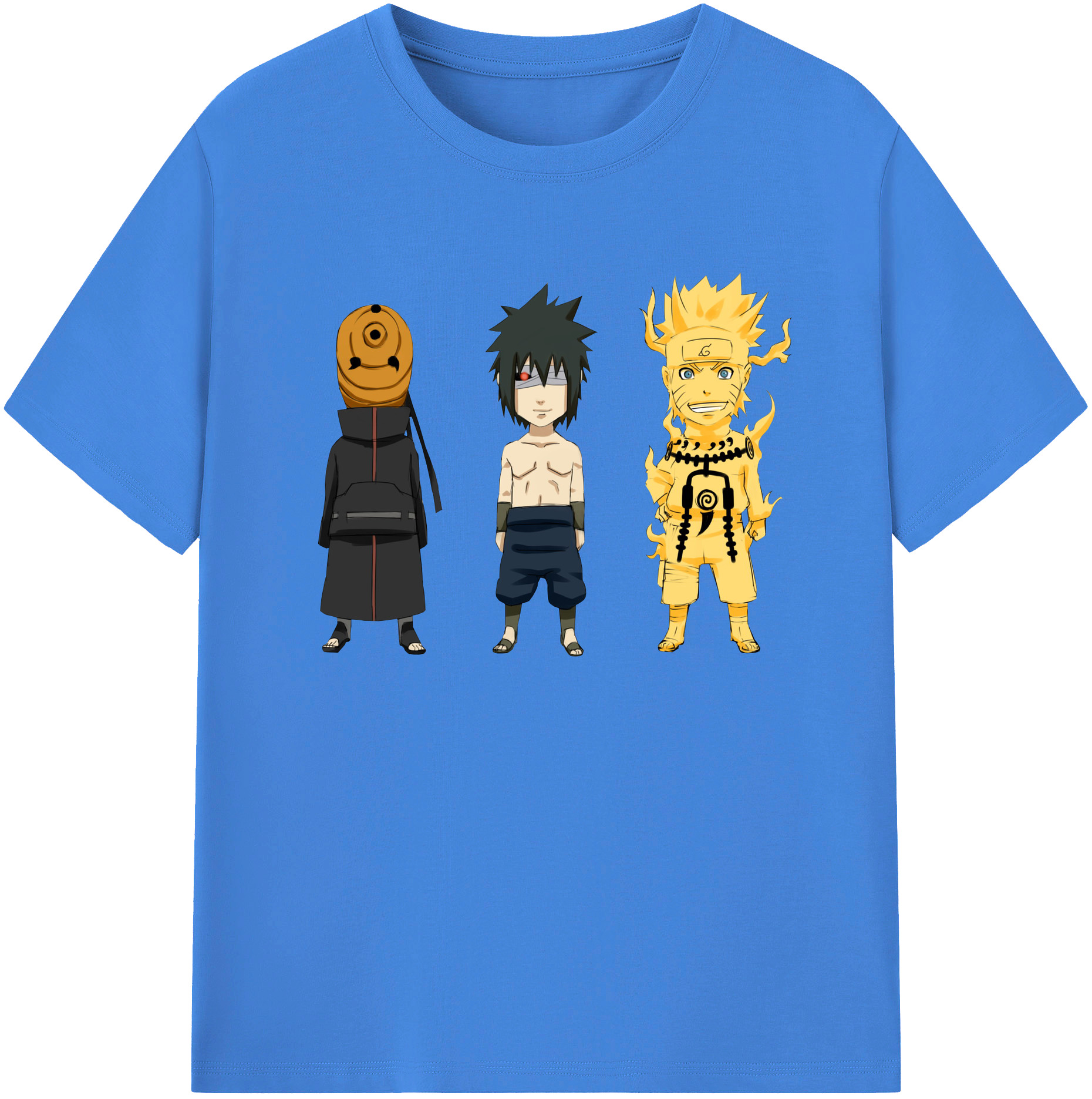 （画像用） NARUTO -ナルト- うちは サスケ Uchiha Sasuke 綿100％ メンズ半袖Tシャツ｜肌触りやわらか＆通気性