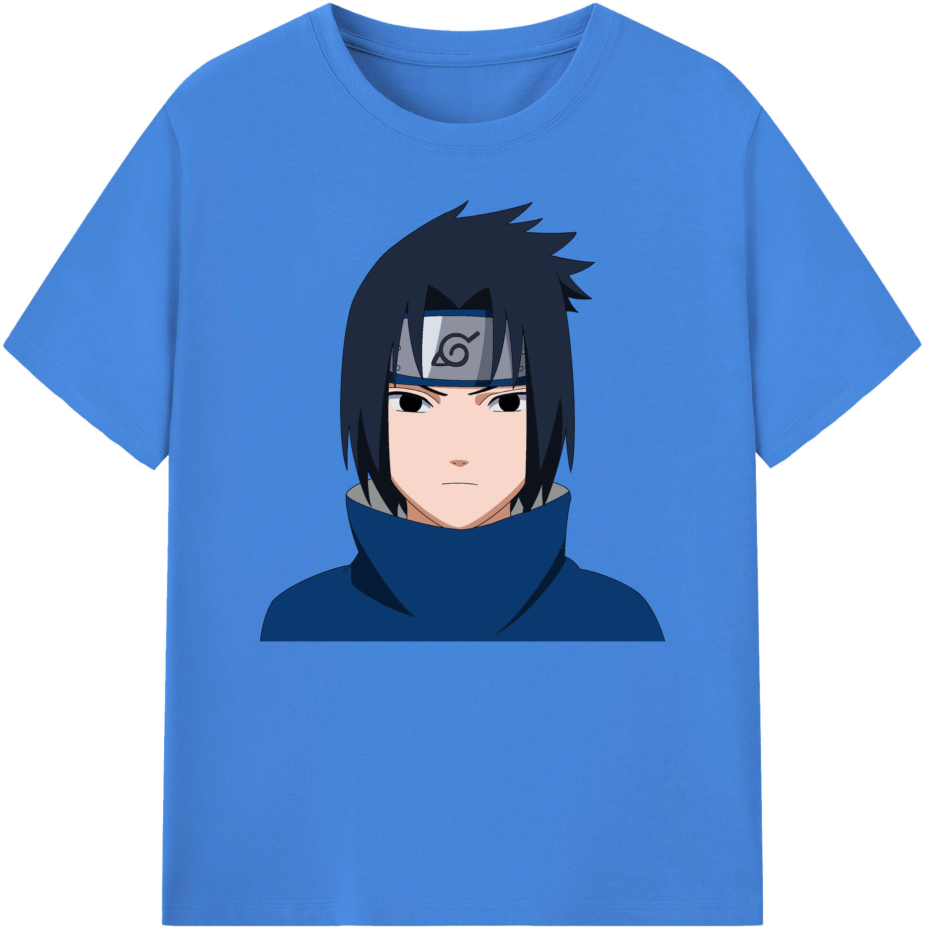 （画像用） NARUTO -ナルト- うちは サスケ Uchiha Sasuke 綿100％ メンズ半袖Tシャツ｜肌触りやわらか＆通気性