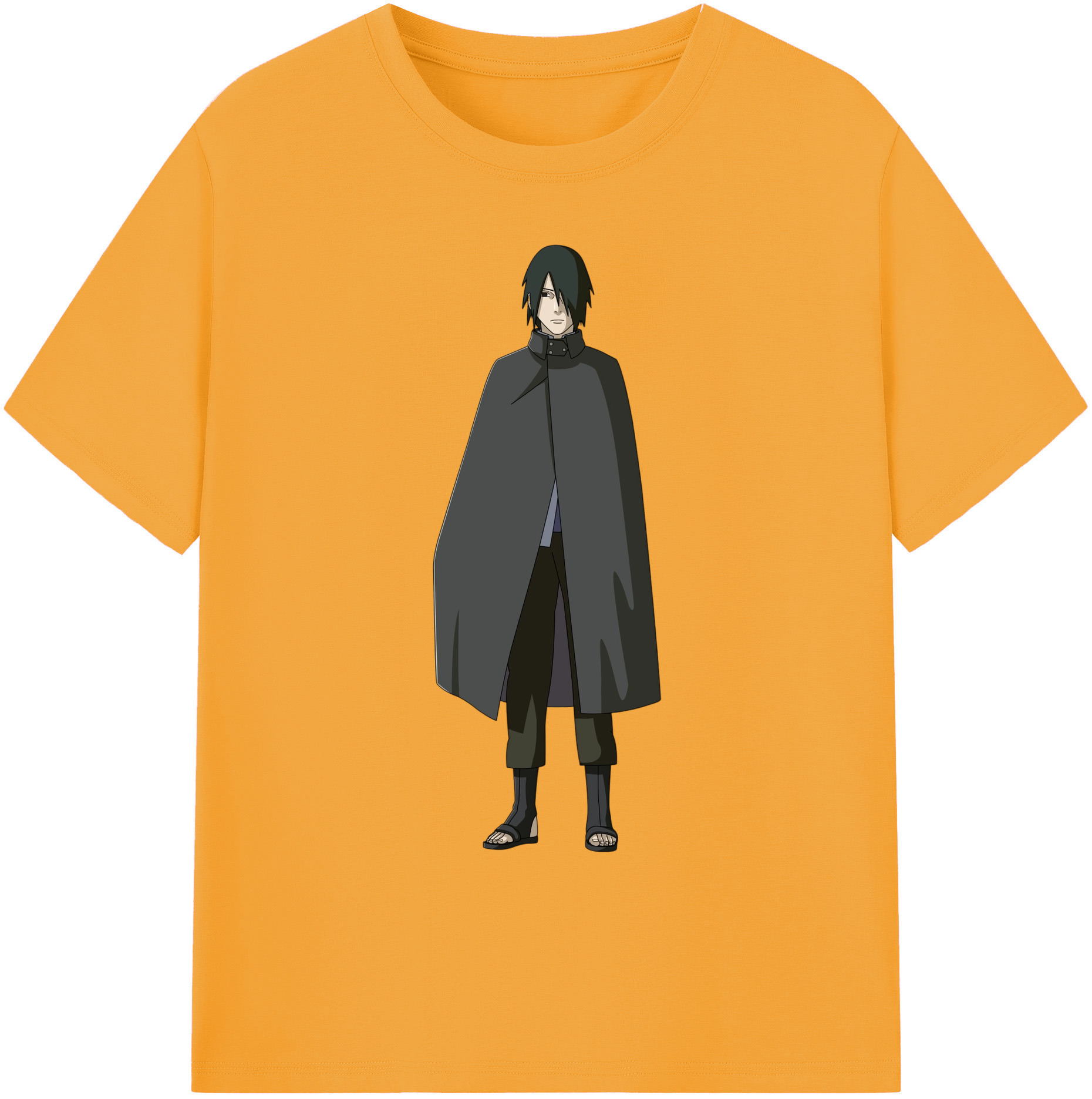 （画像用） NARUTO -ナルト- うちは サスケ Uchiha Sasuke 綿100％ メンズ半袖Tシャツ｜肌触りやわらか＆通気性