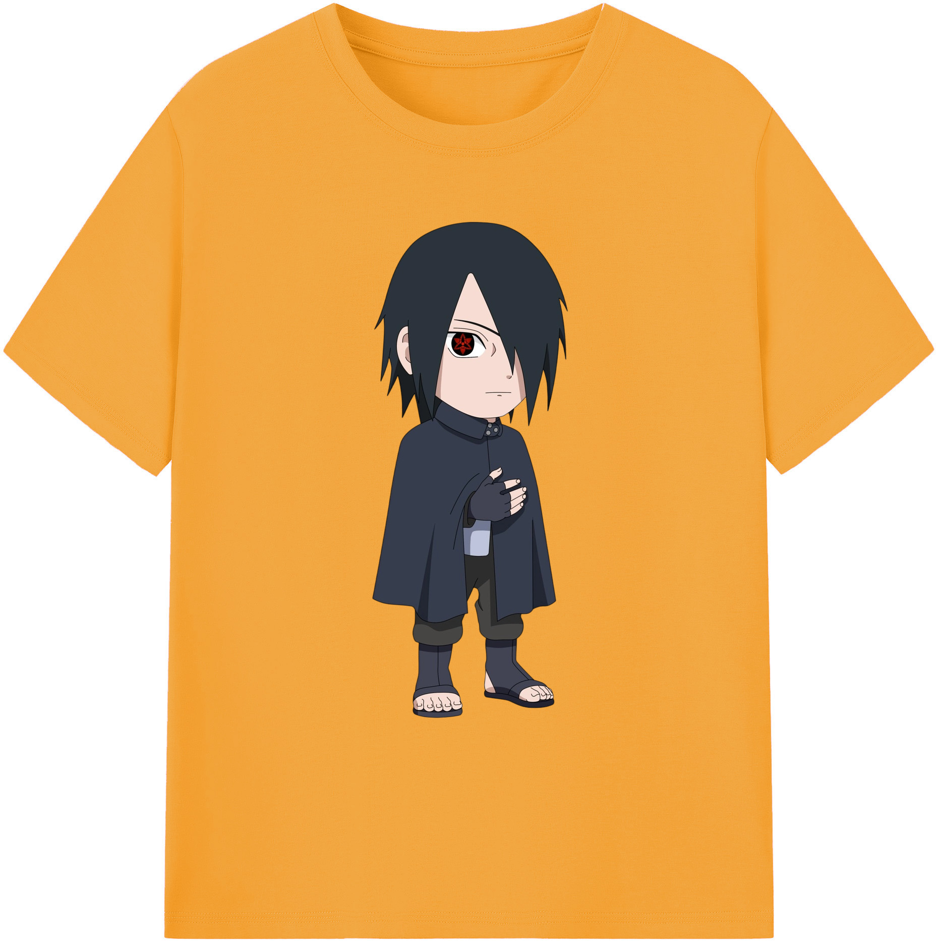 （画像用） NARUTO -ナルト- うちは サスケ Uchiha Sasuke 綿100％ メンズ半袖Tシャツ｜肌触りやわらか＆通気性