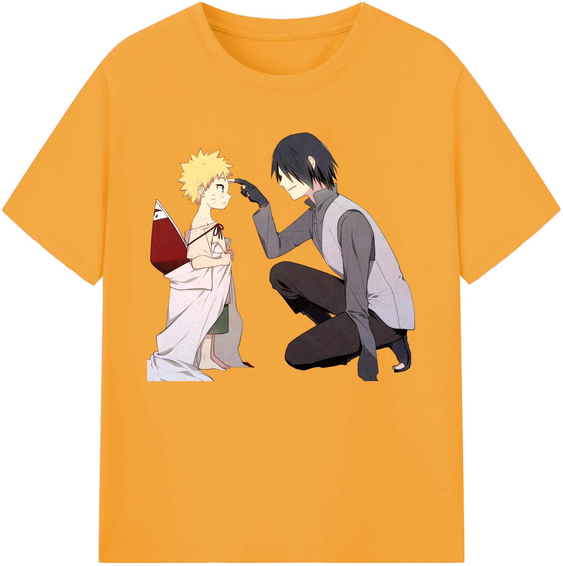 （画像用） NARUTO -ナルト- うちは サスケ Uchiha Sasuke 綿100％ メンズ半袖Tシャツ｜肌触りやわらか＆通気性