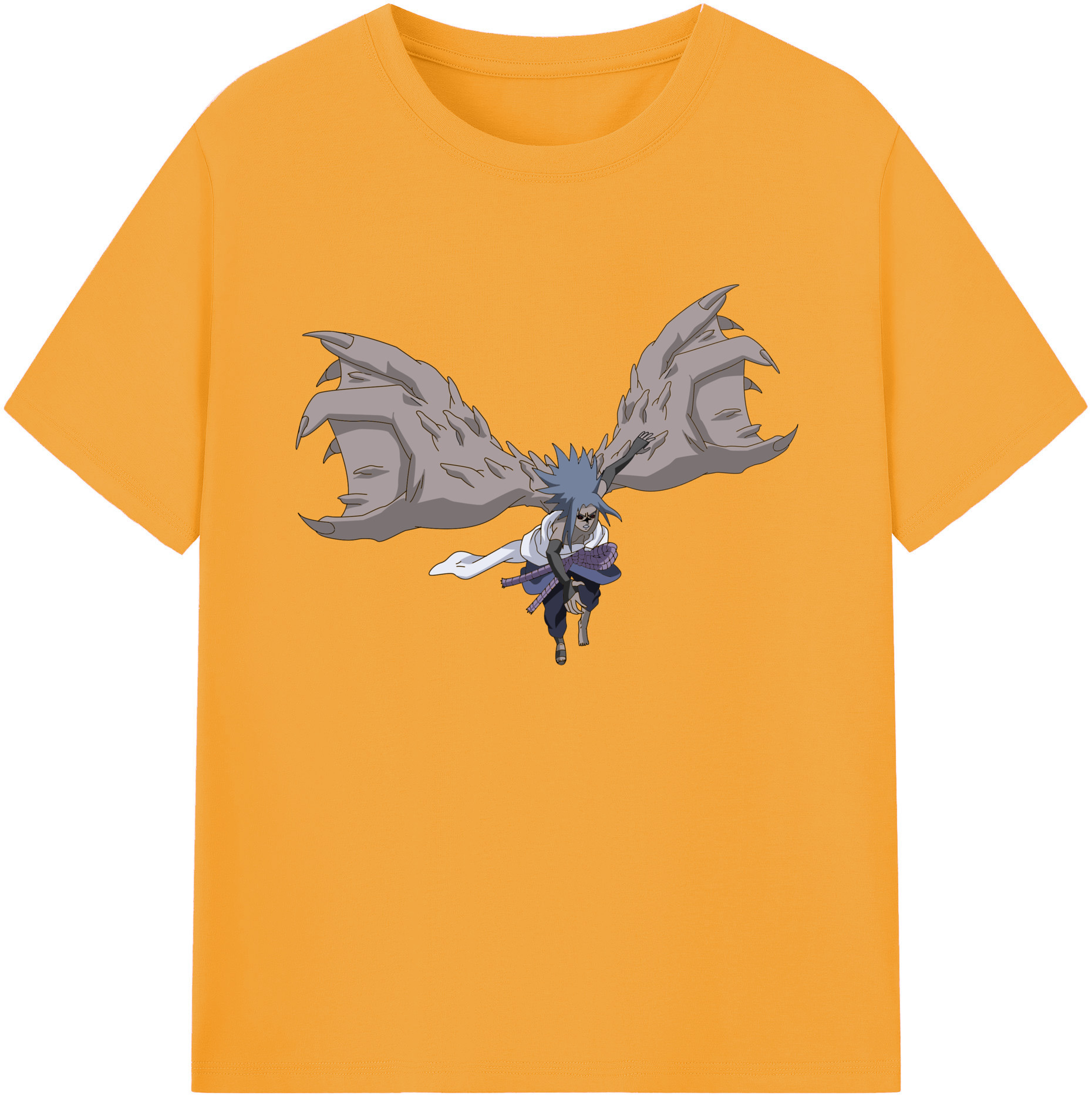 （画像用） NARUTO -ナルト- うちは サスケ Uchiha Sasuke 綿100％ メンズ半袖Tシャツ｜肌触りやわらか＆通気性