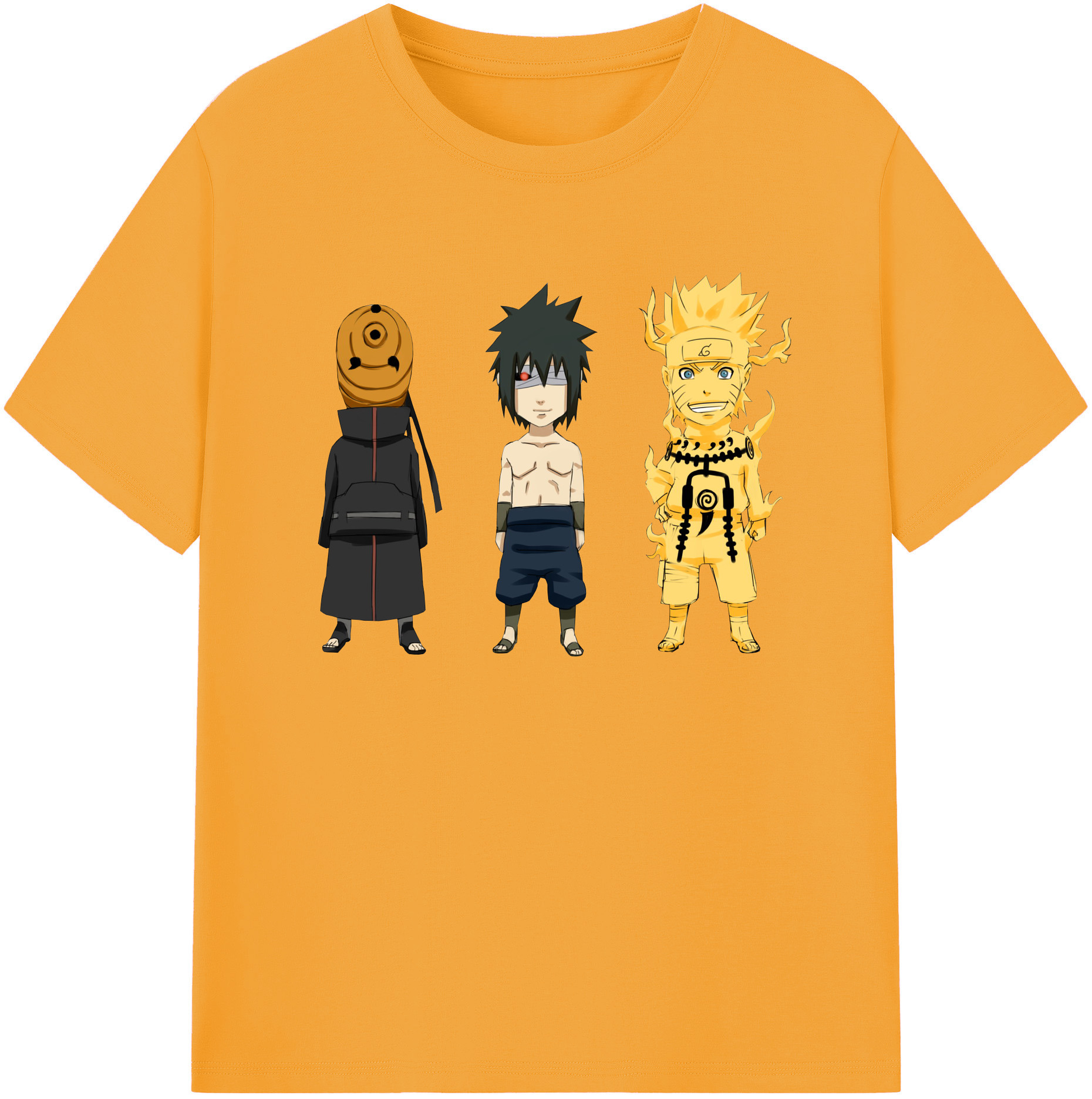 （画像用） NARUTO -ナルト- うちは サスケ Uchiha Sasuke 綿100％ メンズ半袖Tシャツ｜肌触りやわらか＆通気性