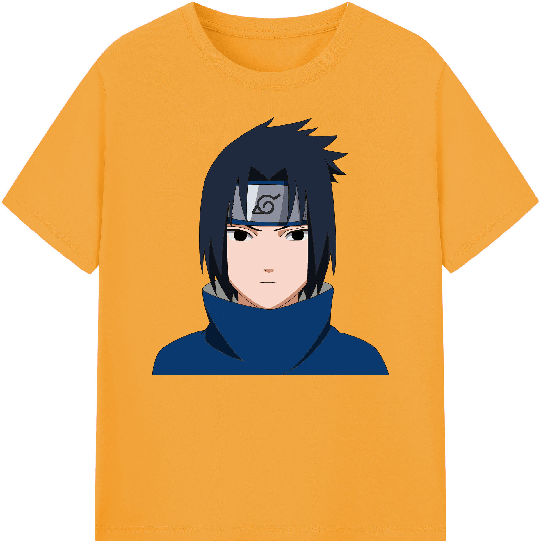 （画像用） NARUTO -ナルト- うちは サスケ Uchiha Sasuke 綿100％ メンズ半袖Tシャツ｜肌触りやわらか＆通気性