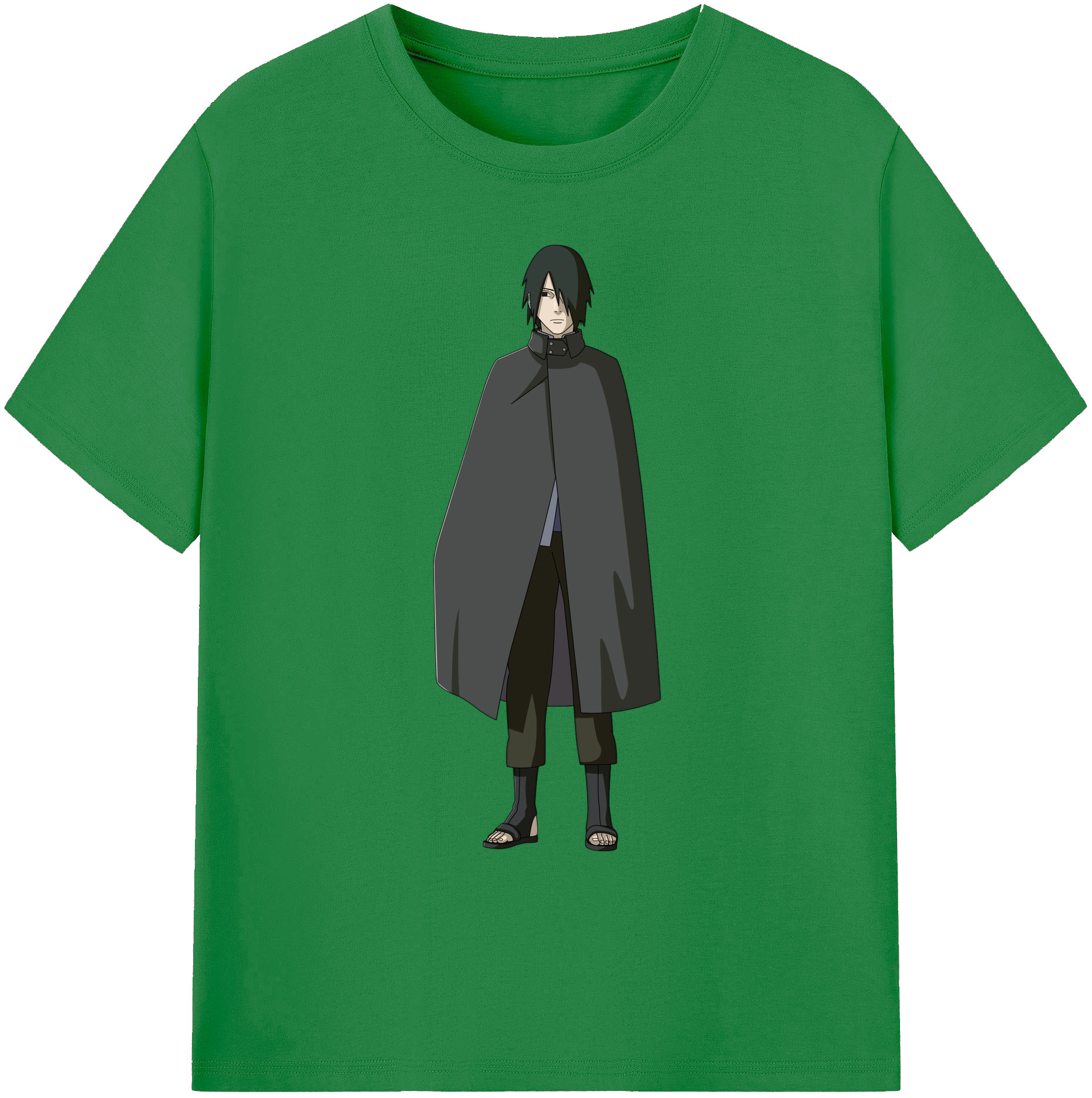 （画像用） NARUTO -ナルト- うちは サスケ Uchiha Sasuke 綿100％ メンズ半袖Tシャツ｜肌触りやわらか＆通気性