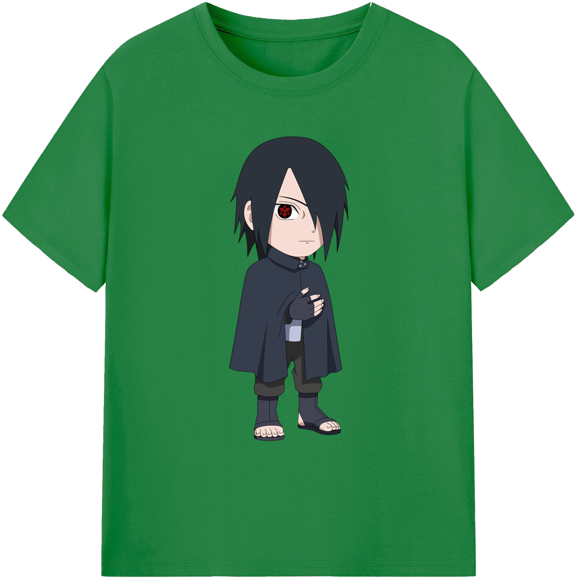（画像用） NARUTO -ナルト- うちは サスケ Uchiha Sasuke 綿100％ メンズ半袖Tシャツ｜肌触りやわらか＆通気性