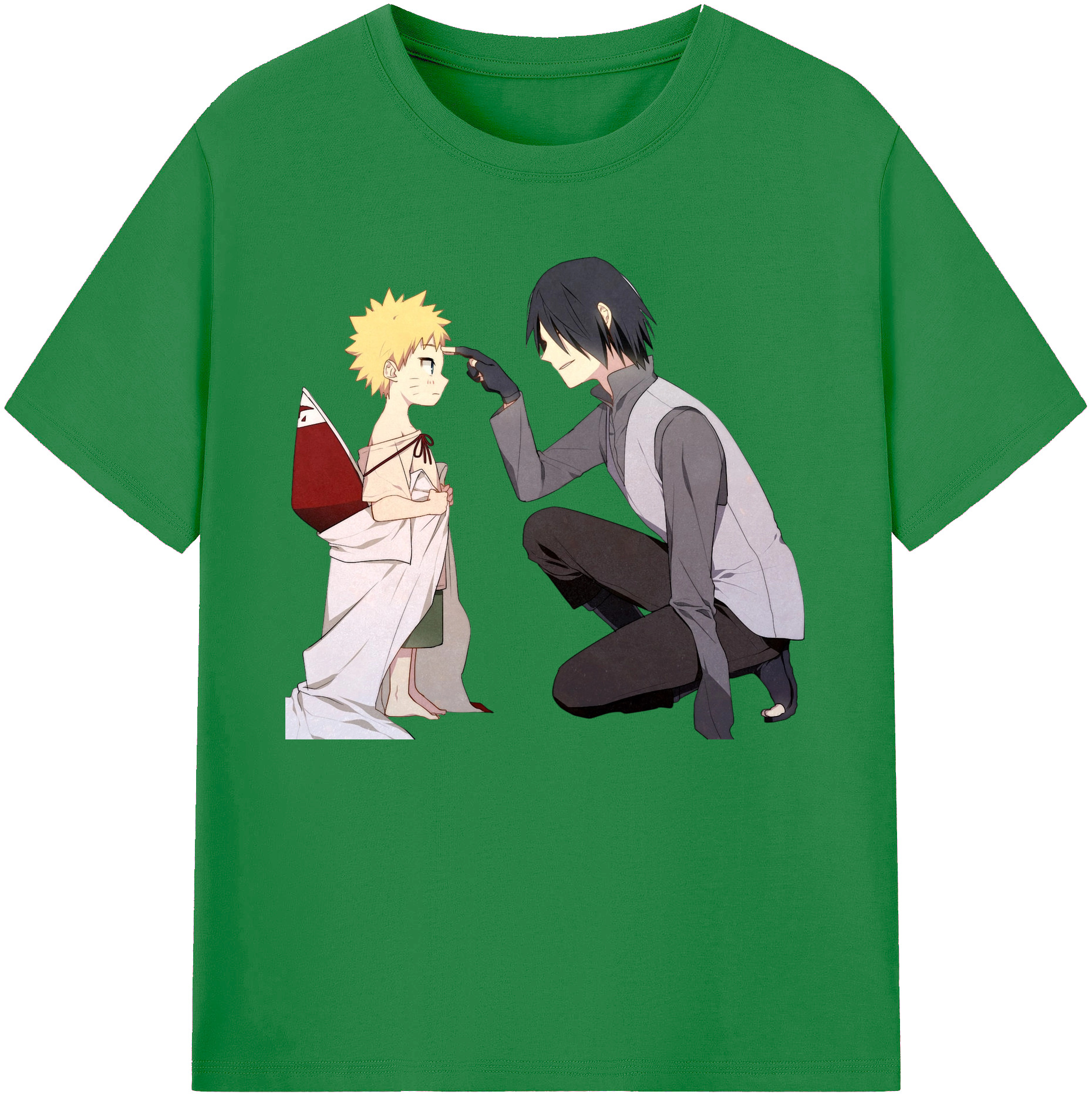 （画像用） NARUTO -ナルト- うちは サスケ Uchiha Sasuke 綿100％ メンズ半袖Tシャツ｜肌触りやわらか＆通気性