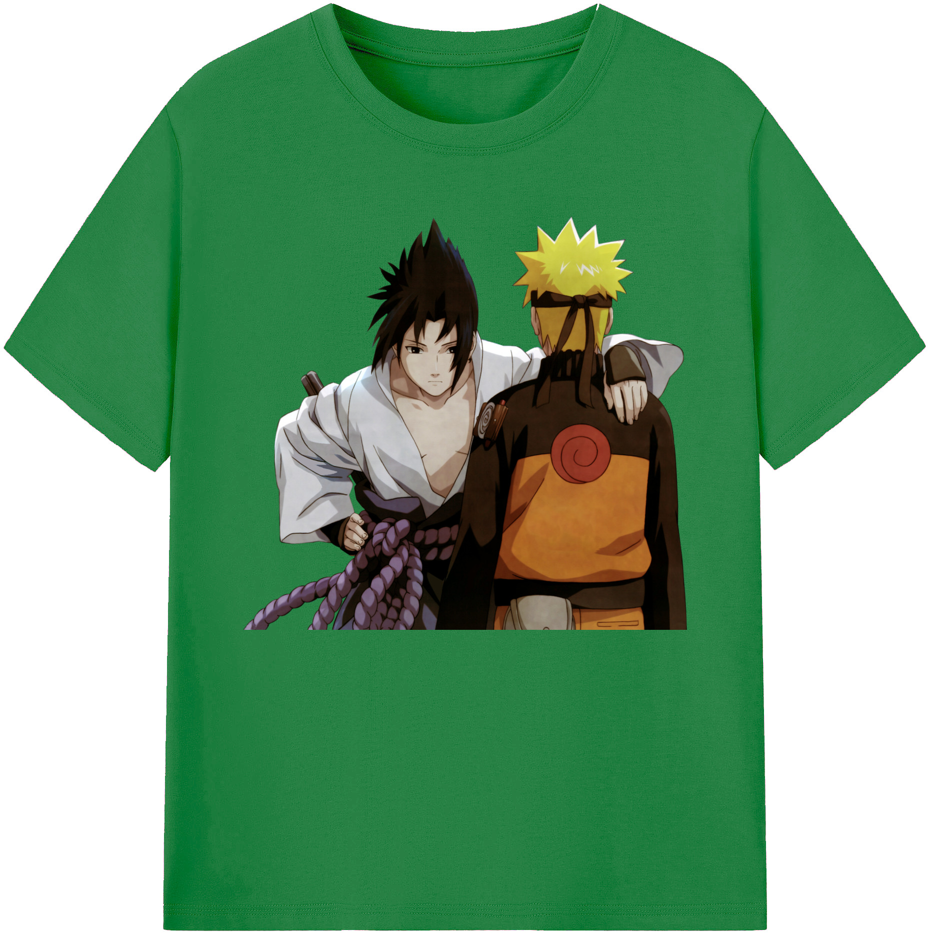（画像用） NARUTO -ナルト- うちは サスケ Uchiha Sasuke 綿100％ メンズ半袖Tシャツ｜肌触りやわらか＆通気性