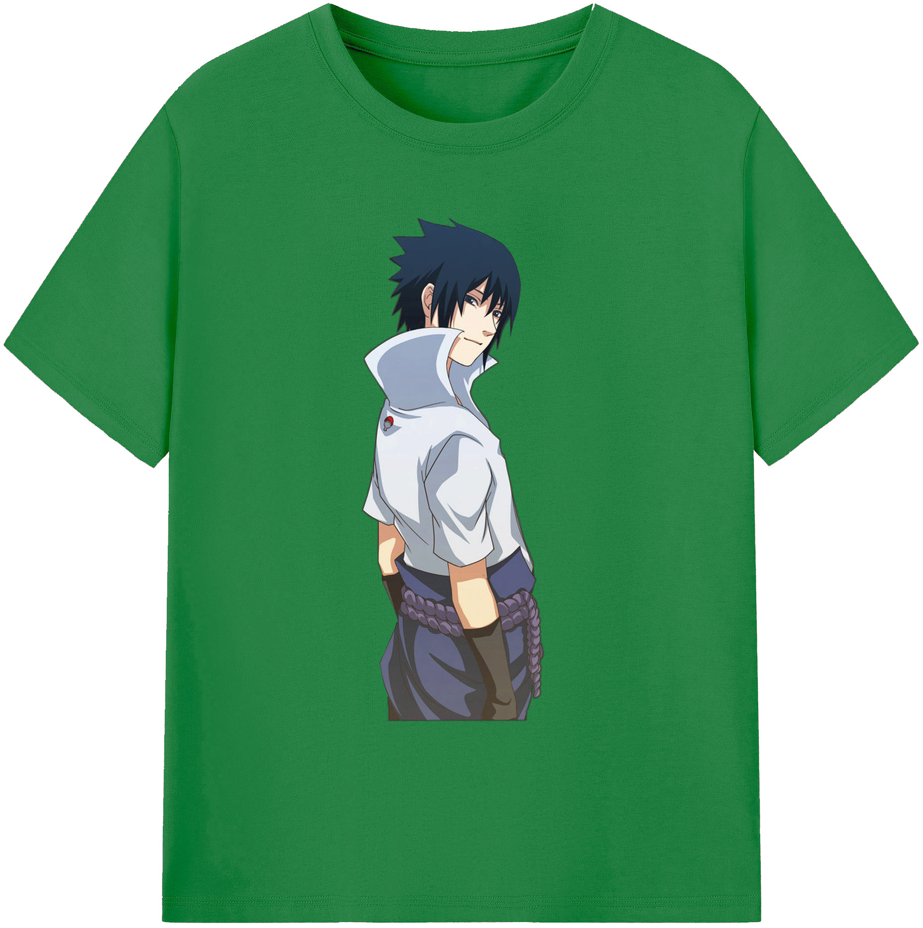 （画像用） NARUTO -ナルト- うちは サスケ Uchiha Sasuke 綿100％ メンズ半袖Tシャツ｜肌触りやわらか＆通気性
