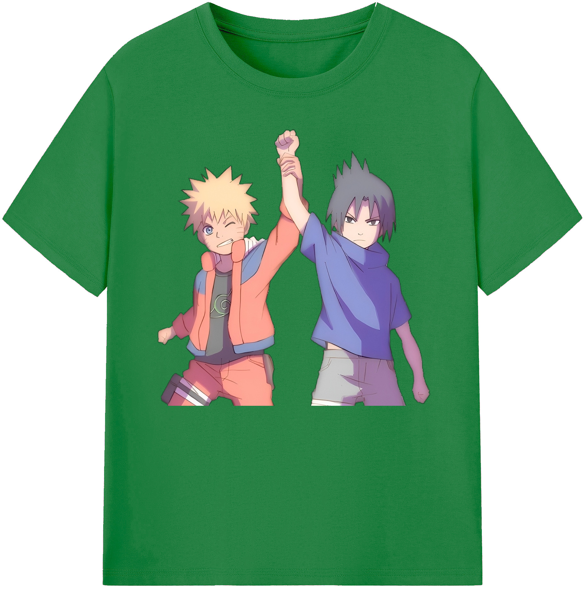 （画像用） NARUTO -ナルト- うちは サスケ Uchiha Sasuke 綿100％ メンズ半袖Tシャツ｜肌触りやわらか＆通気性