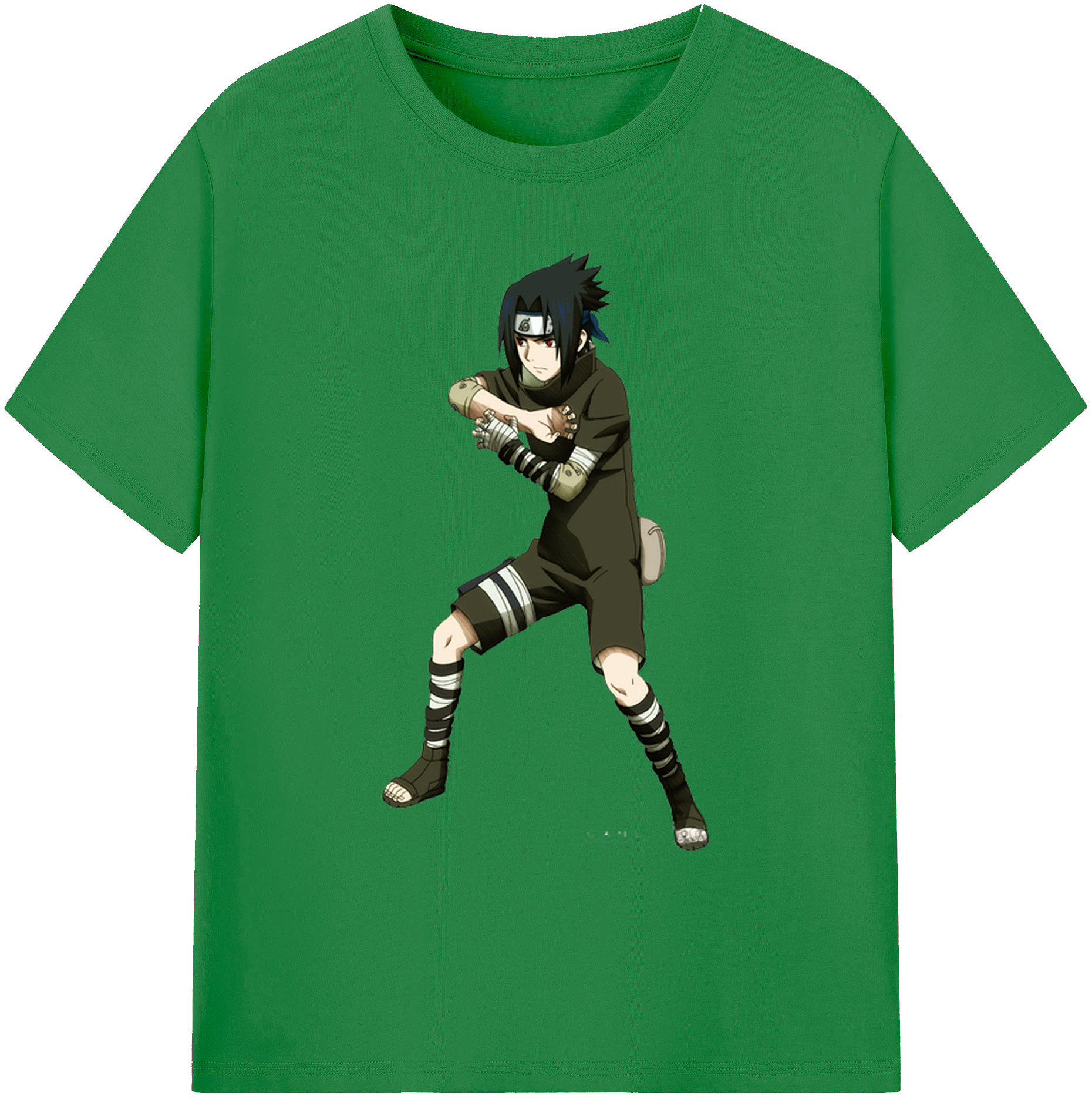 （画像用） NARUTO -ナルト- うちは サスケ Uchiha Sasuke 綿100％ メンズ半袖Tシャツ｜肌触りやわらか＆通気性