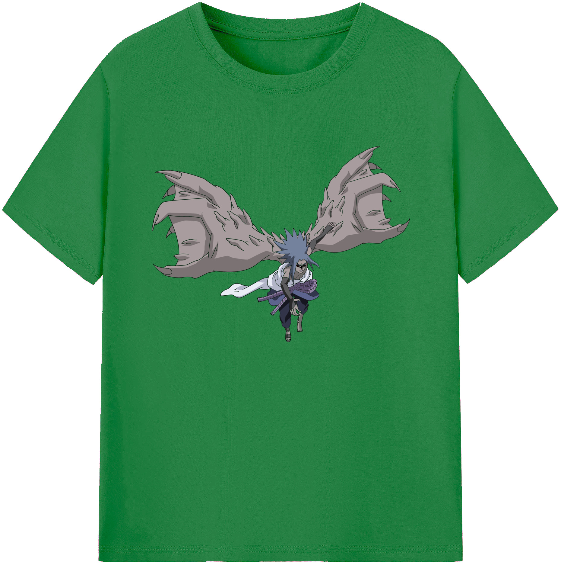（画像用） NARUTO -ナルト- うちは サスケ Uchiha Sasuke 綿100％ メンズ半袖Tシャツ｜肌触りやわらか＆通気性