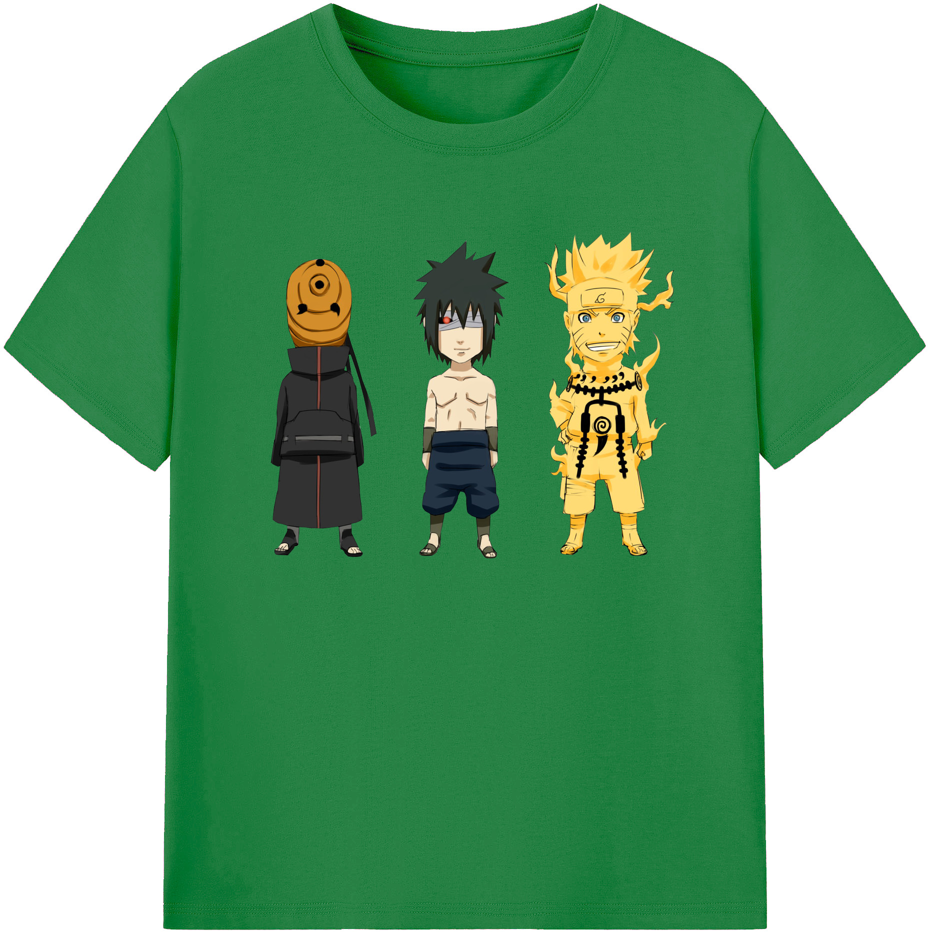 （画像用） NARUTO -ナルト- うちは サスケ Uchiha Sasuke 綿100％ メンズ半袖Tシャツ｜肌触りやわらか＆通気性