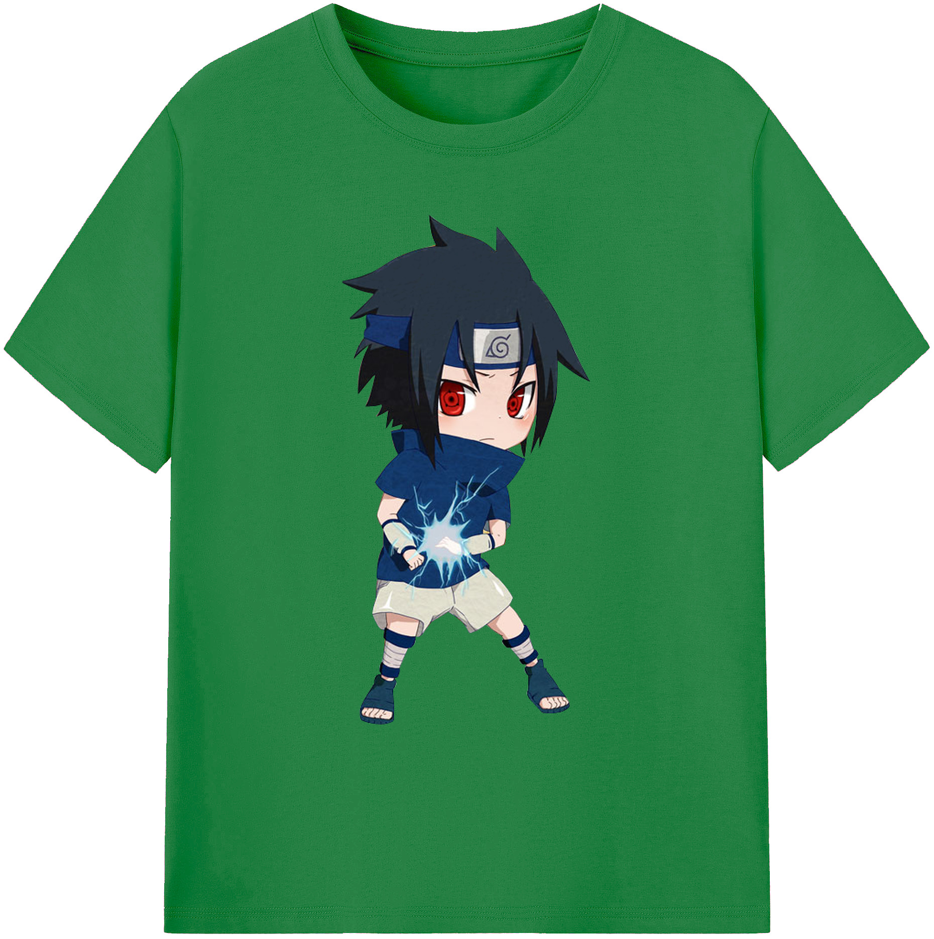 （画像用） NARUTO -ナルト- うちは サスケ Uchiha Sasuke 綿100％ メンズ半袖Tシャツ｜肌触りやわらか＆通気性