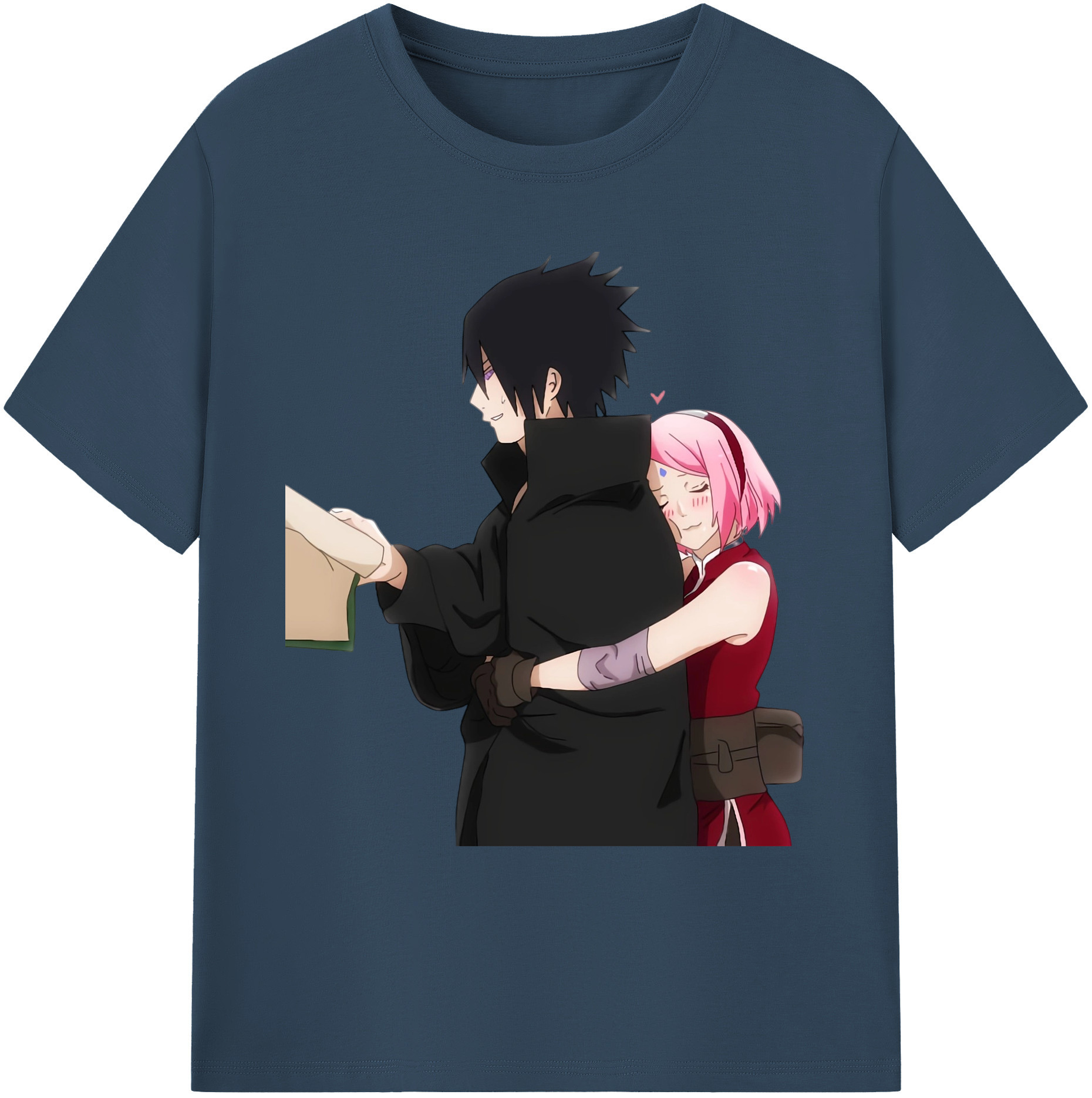 （画像用） NARUTO -ナルト- うちは サスケ Uchiha Sasuke 綿100％ メンズ半袖Tシャツ｜肌触りやわらか＆通気性