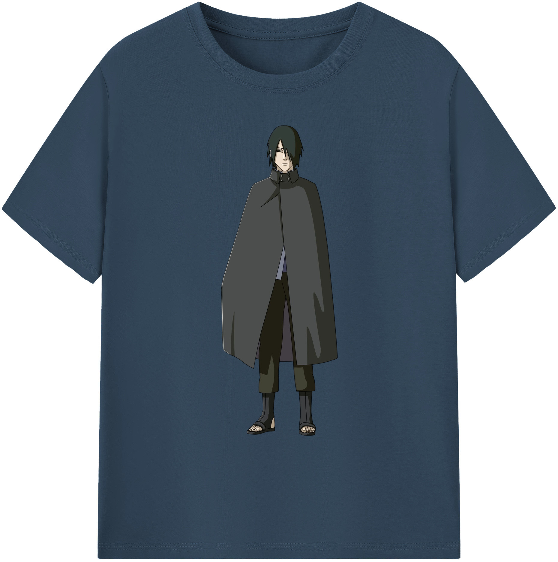 （画像用） NARUTO -ナルト- うちは サスケ Uchiha Sasuke 綿100％ メンズ半袖Tシャツ｜肌触りやわらか＆通気性