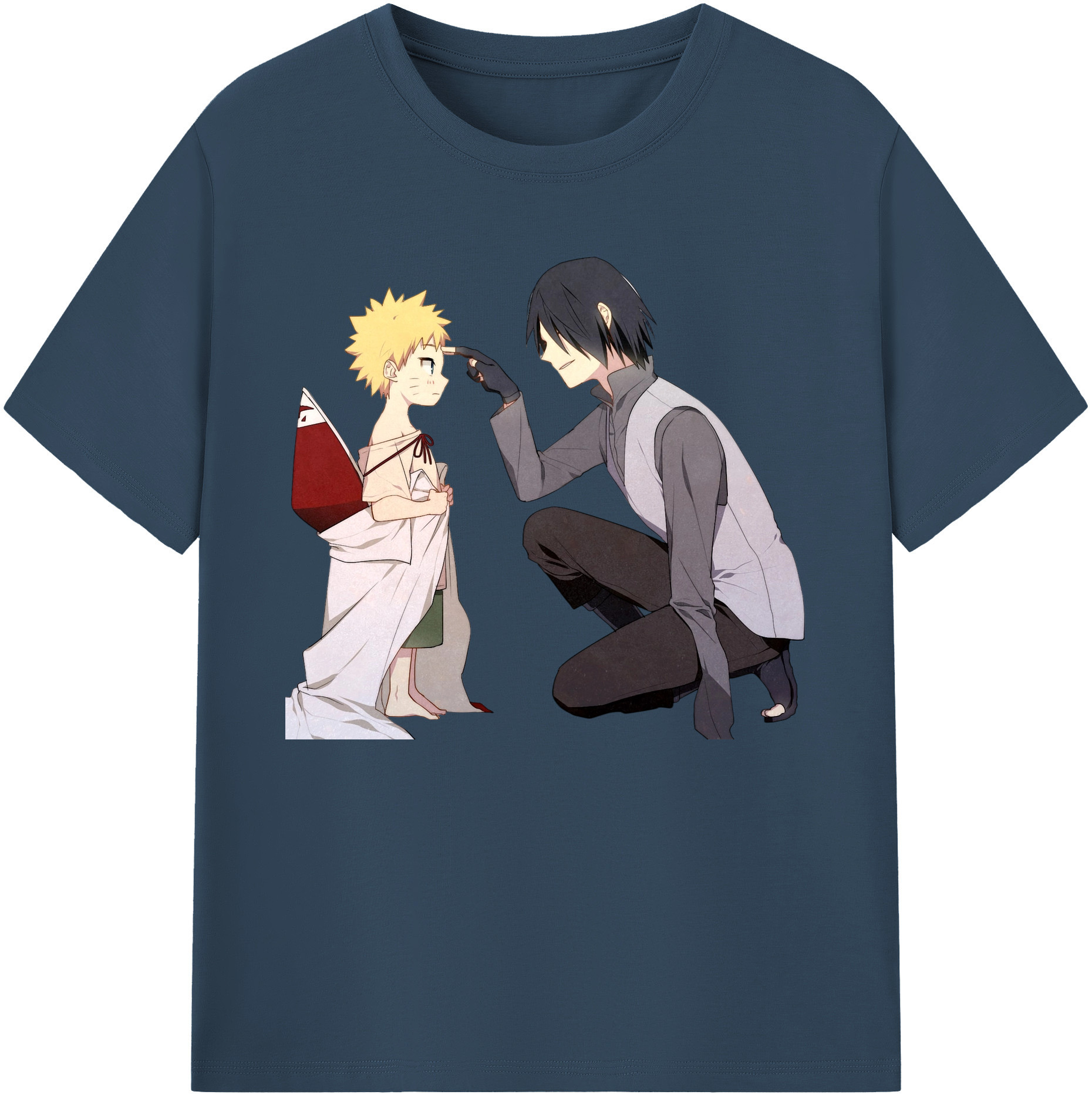 （画像用） NARUTO -ナルト- うちは サスケ Uchiha Sasuke 綿100％ メンズ半袖Tシャツ｜肌触りやわらか＆通気性