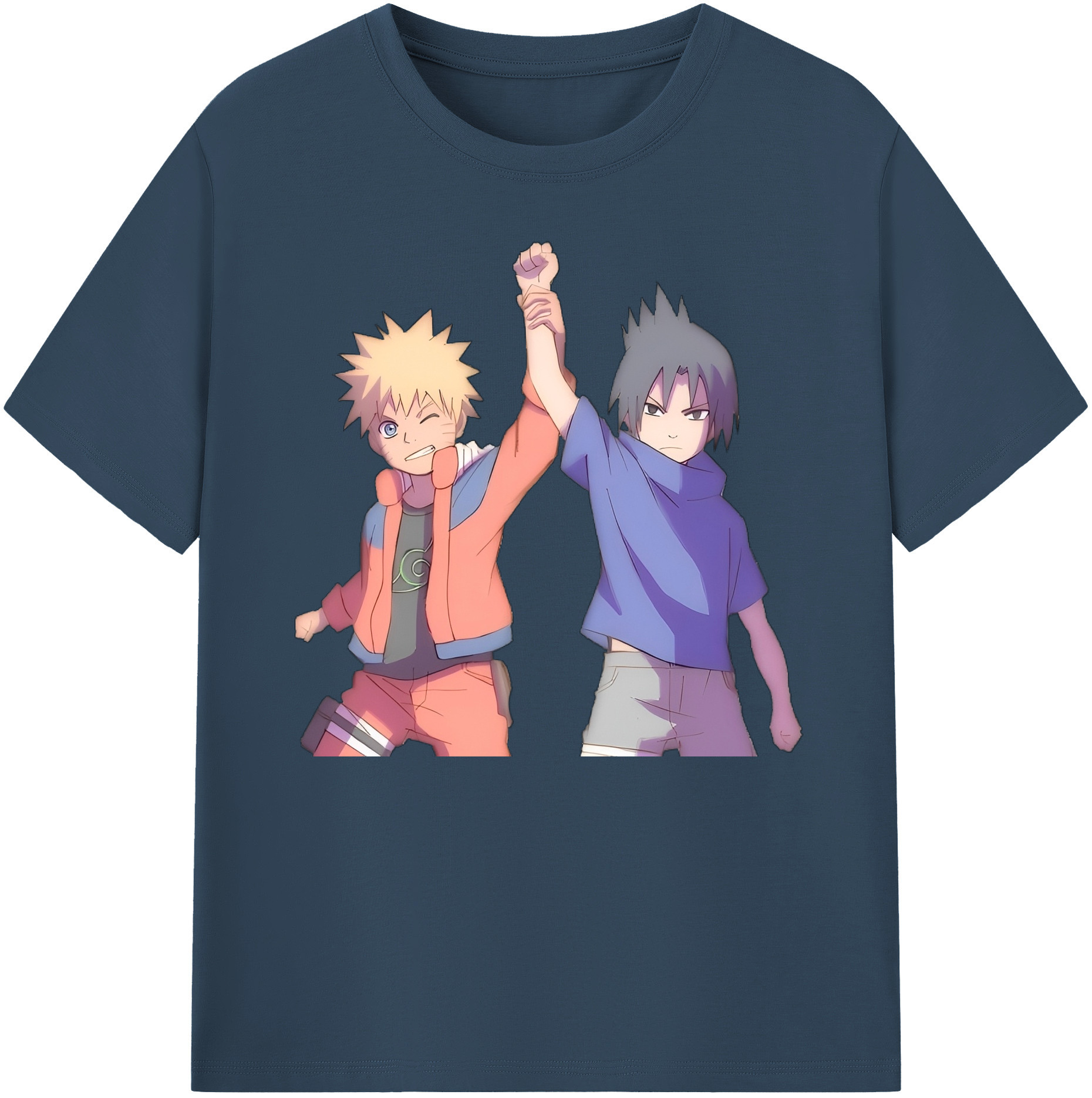 （画像用） NARUTO -ナルト- うちは サスケ Uchiha Sasuke 綿100％ メンズ半袖Tシャツ｜肌触りやわらか＆通気性