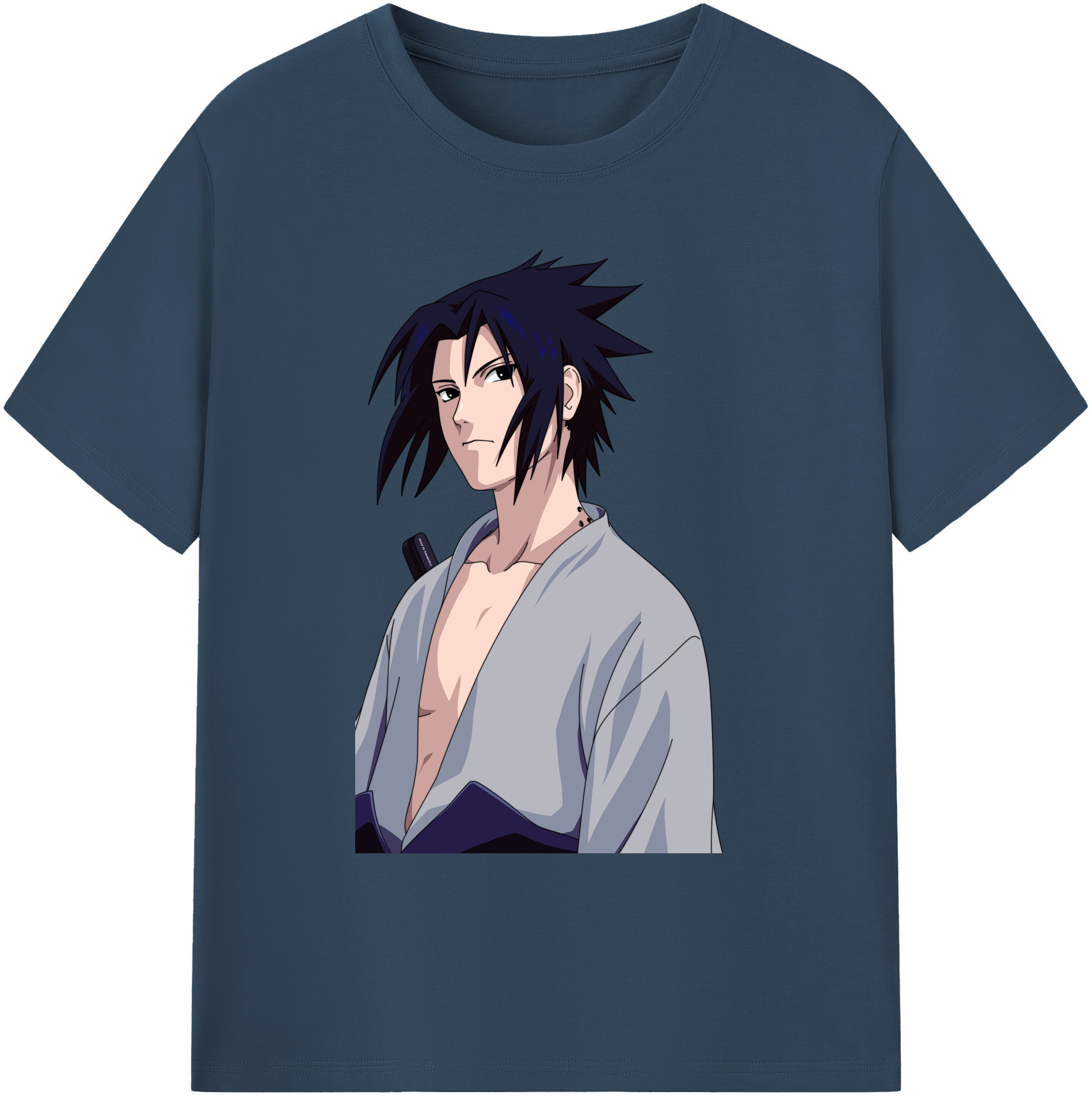 （画像用） NARUTO -ナルト- うちは サスケ Uchiha Sasuke 綿100％ メンズ半袖Tシャツ｜肌触りやわらか＆通気性