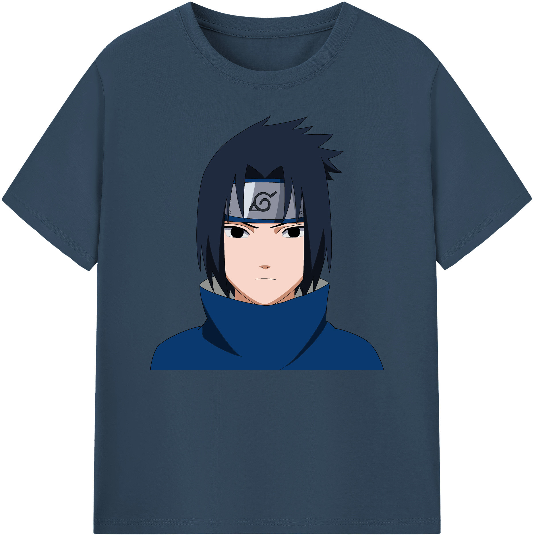 （画像用） NARUTO -ナルト- うちは サスケ Uchiha Sasuke 綿100％ メンズ半袖Tシャツ｜肌触りやわらか＆通気性