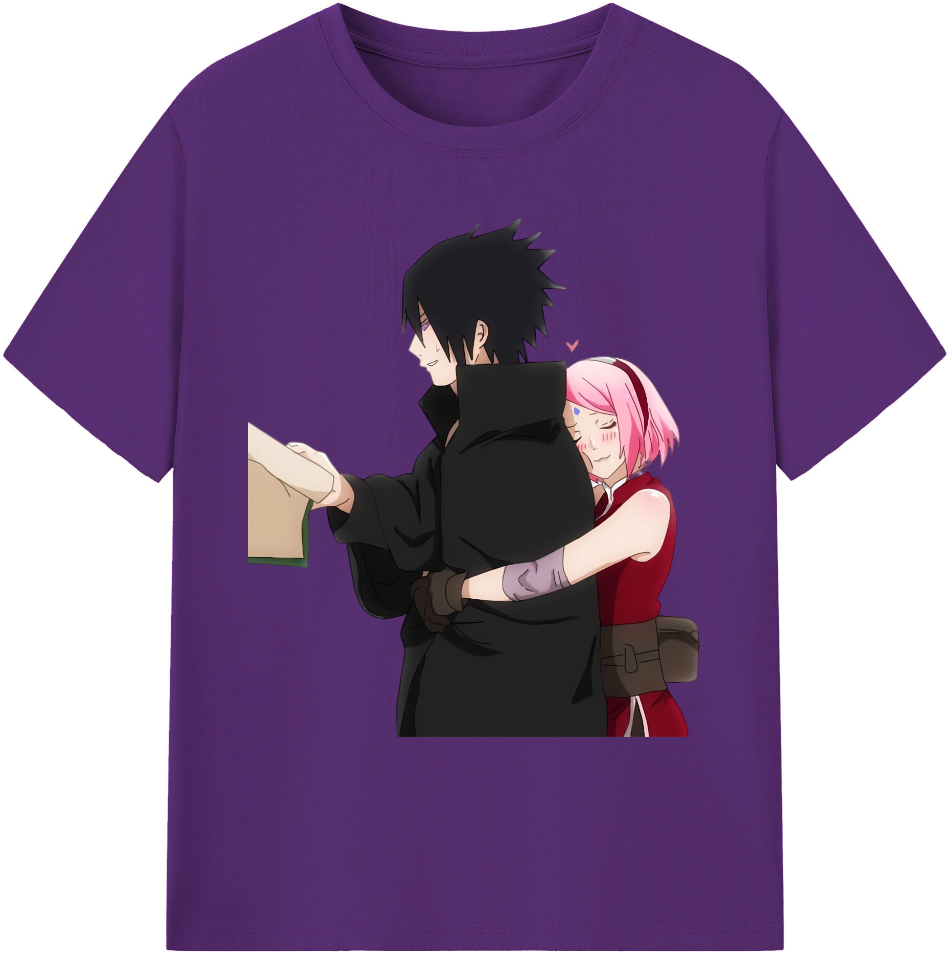 （画像用） NARUTO -ナルト- うちは サスケ Uchiha Sasuke 綿100％ メンズ半袖Tシャツ｜肌触りやわらか＆通気性