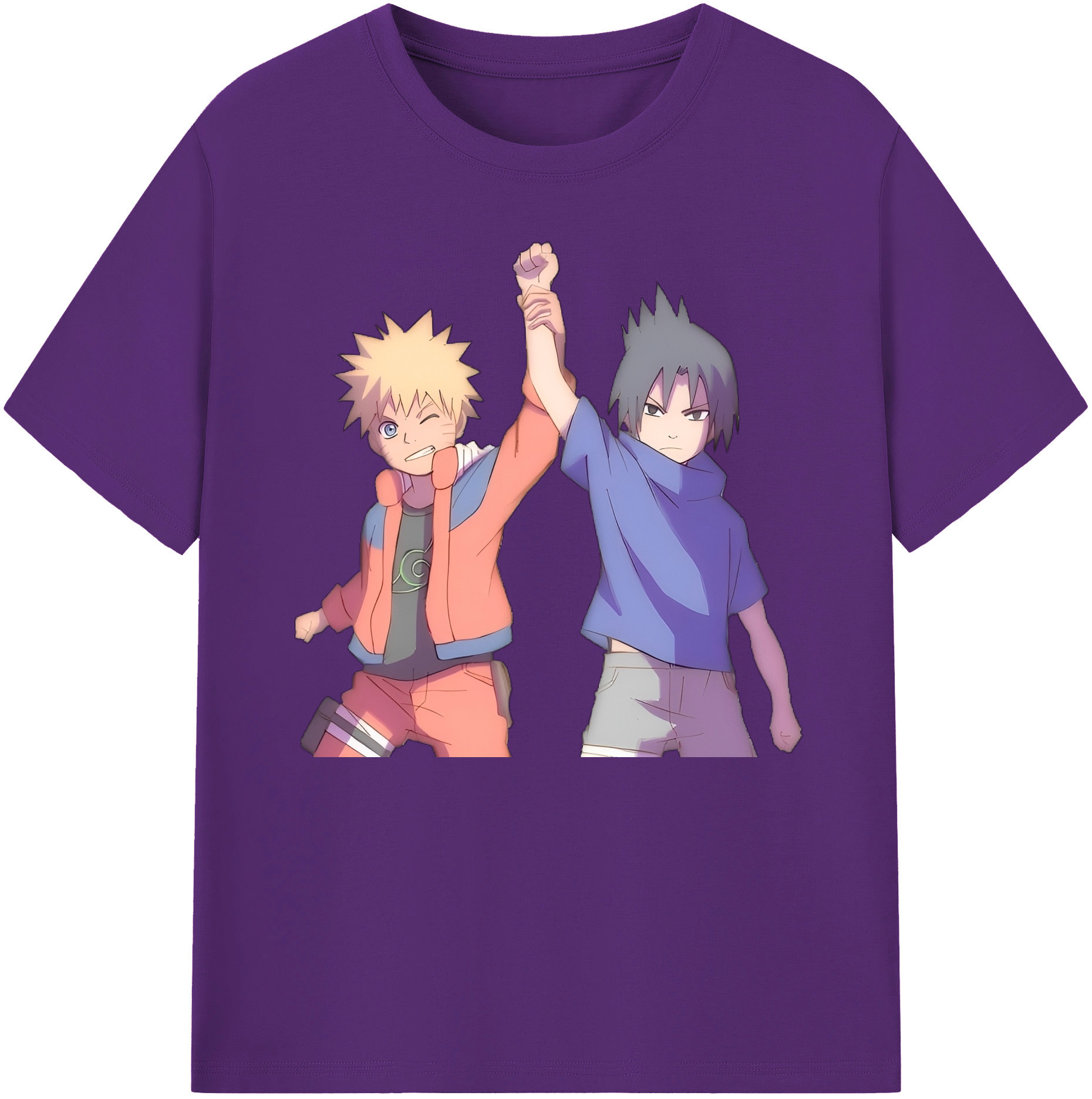 （画像用） NARUTO -ナルト- うちは サスケ Uchiha Sasuke 綿100％ メンズ半袖Tシャツ｜肌触りやわらか＆通気性