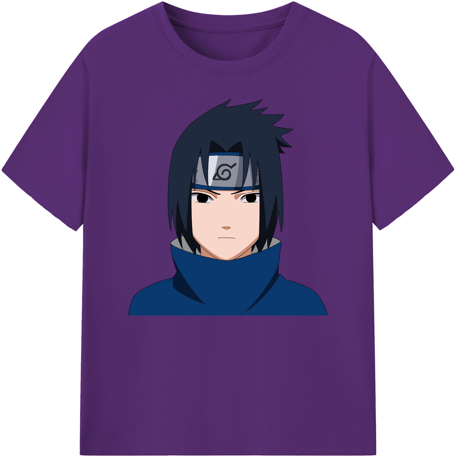 （画像用） NARUTO -ナルト- うちは サスケ Uchiha Sasuke 綿100％ メンズ半袖Tシャツ｜肌触りやわらか＆通気性