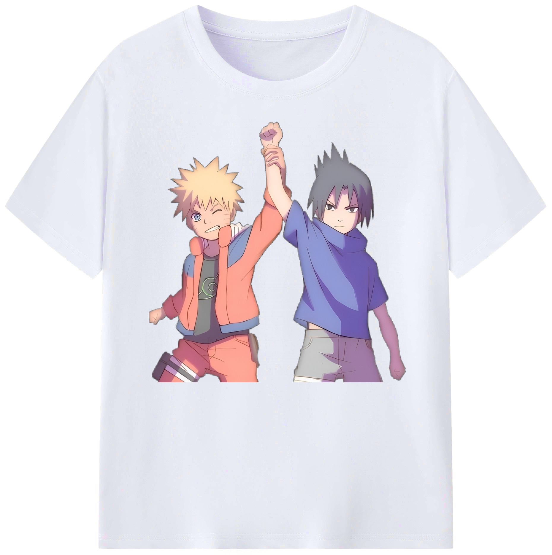 （画像用） NARUTO -ナルト- うちは サスケ Uchiha Sasuke 綿100％ メンズ半袖Tシャツ｜肌触りやわらか＆通気性