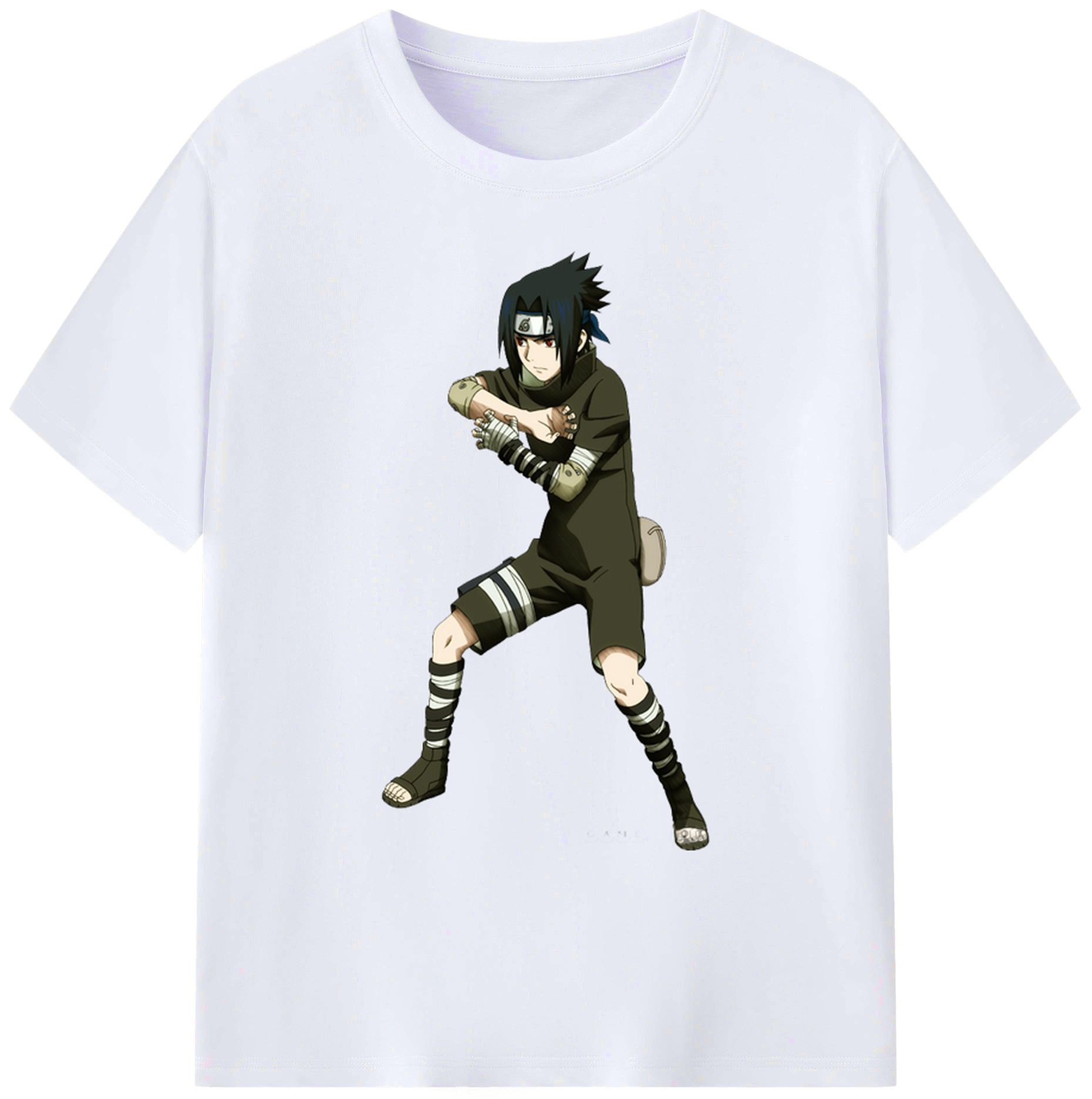 （画像用） NARUTO -ナルト- うちは サスケ Uchiha Sasuke 綿100％ メンズ半袖Tシャツ｜肌触りやわらか＆通気性