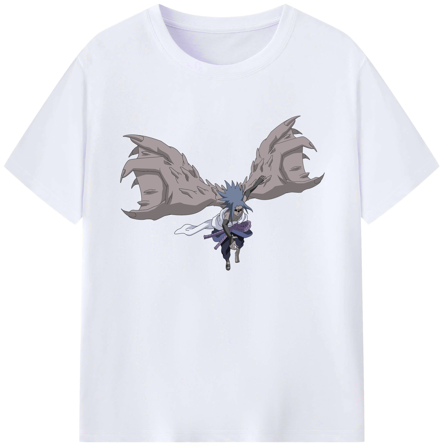 （画像用） NARUTO -ナルト- うちは サスケ Uchiha Sasuke 綿100％ メンズ半袖Tシャツ｜肌触りやわらか＆通気性