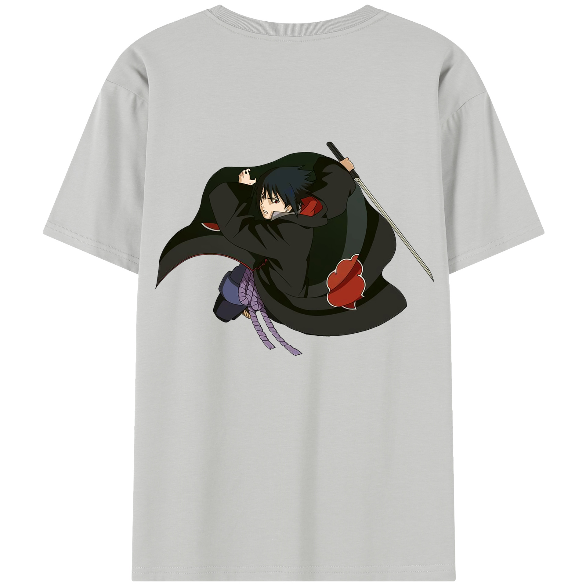 （画像用） NARUTO -ナルト- うちは サスケ Uchiha Sasuke レディース半袖Tシャツ(バックプリント)