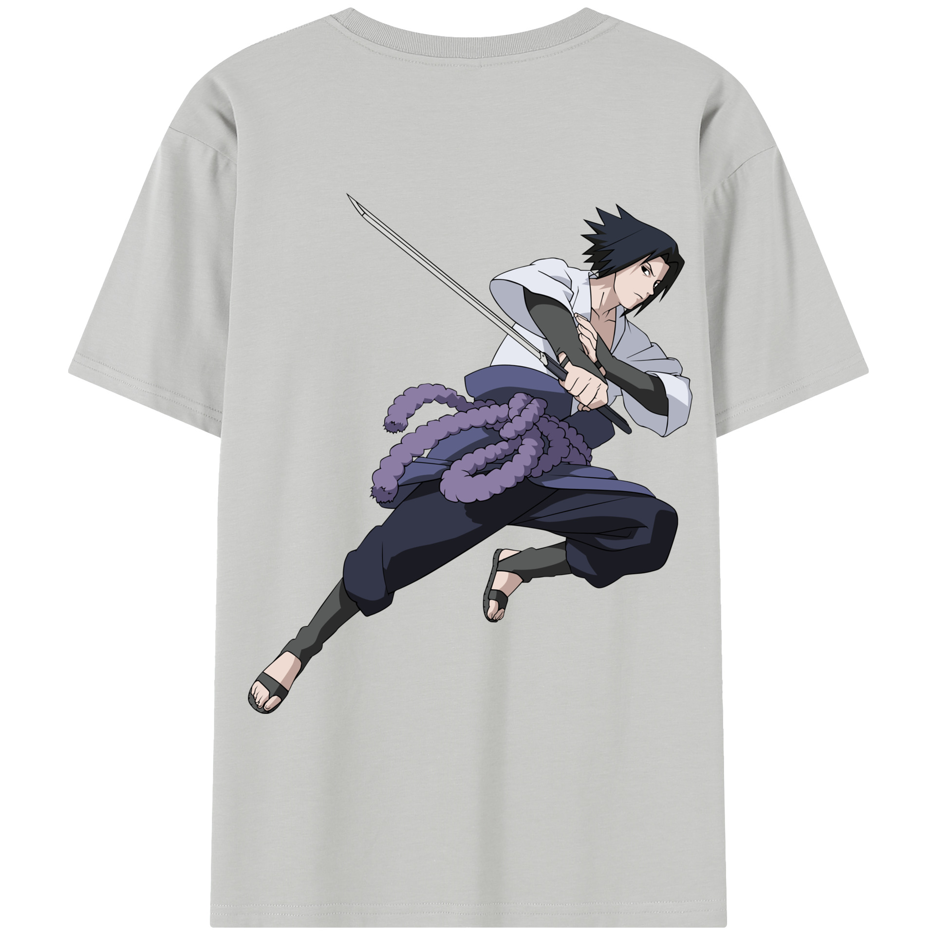 （画像用） NARUTO -ナルト- うちは サスケ Uchiha Sasuke レディース半袖Tシャツ(バックプリント)