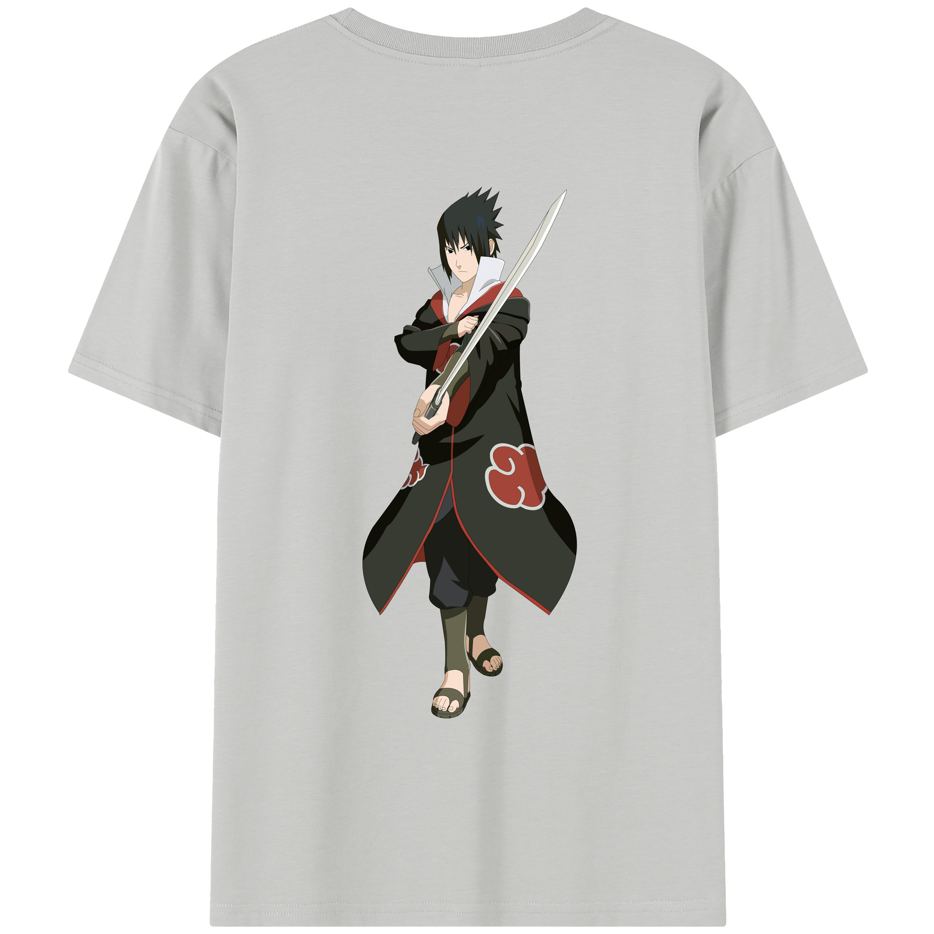 （画像用） NARUTO -ナルト- うちは サスケ Uchiha Sasuke レディース半袖Tシャツ(バックプリント)