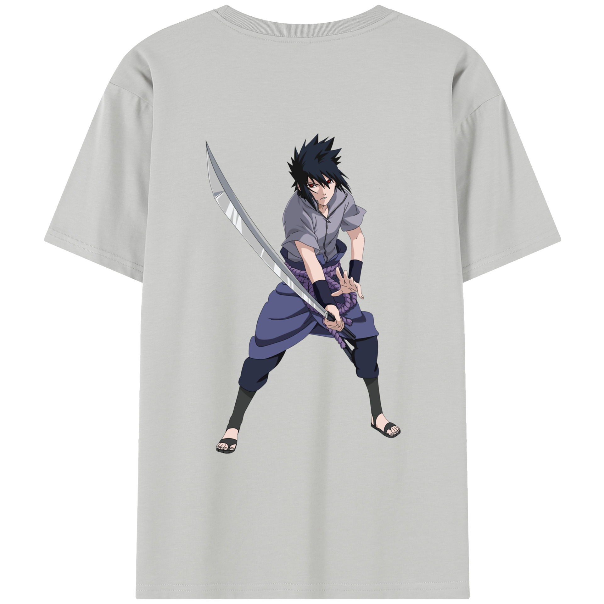 （画像用） NARUTO -ナルト- うちは サスケ Uchiha Sasuke レディース半袖Tシャツ(バックプリント)