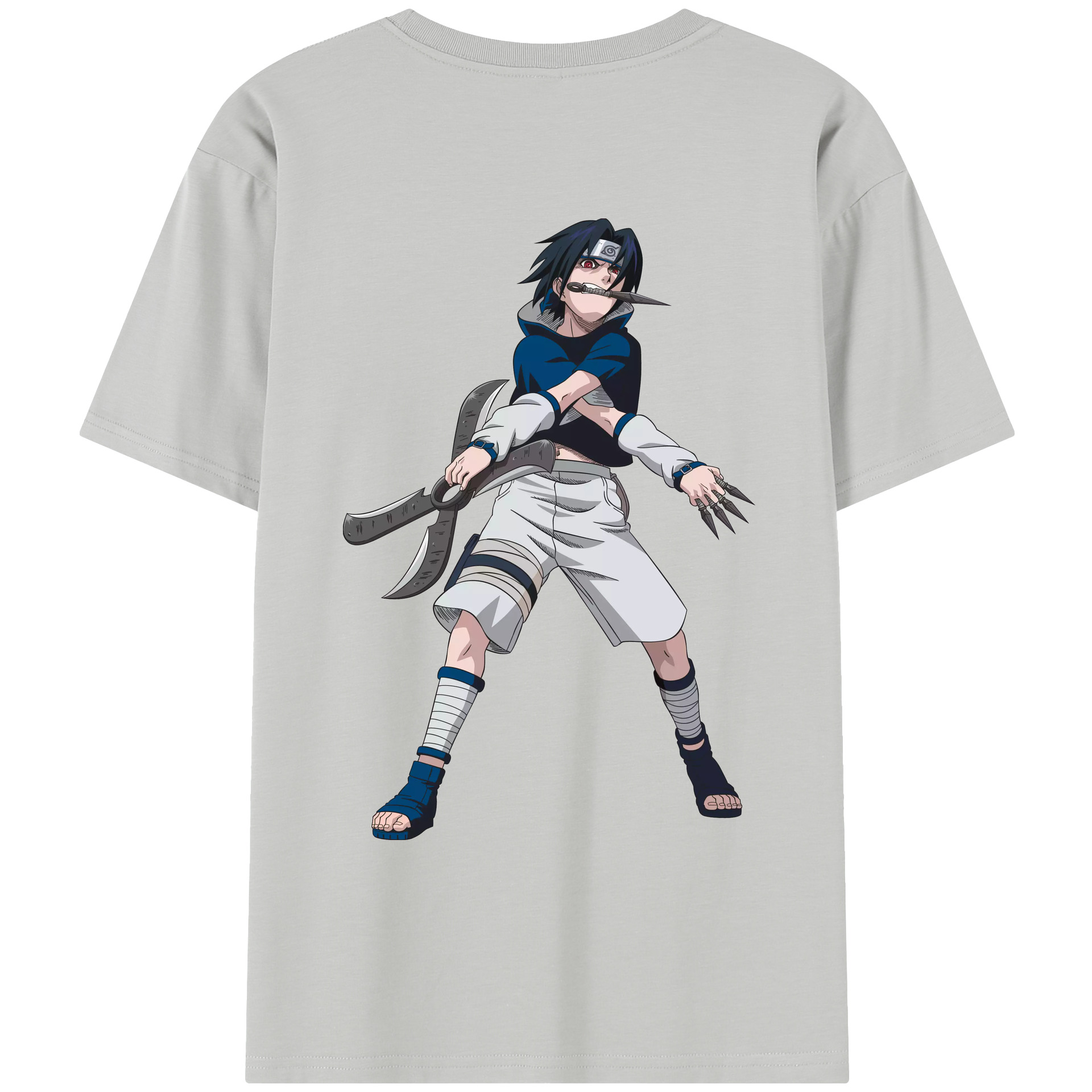 （画像用） NARUTO -ナルト- うちは サスケ Uchiha Sasuke レディース半袖Tシャツ(バックプリント)