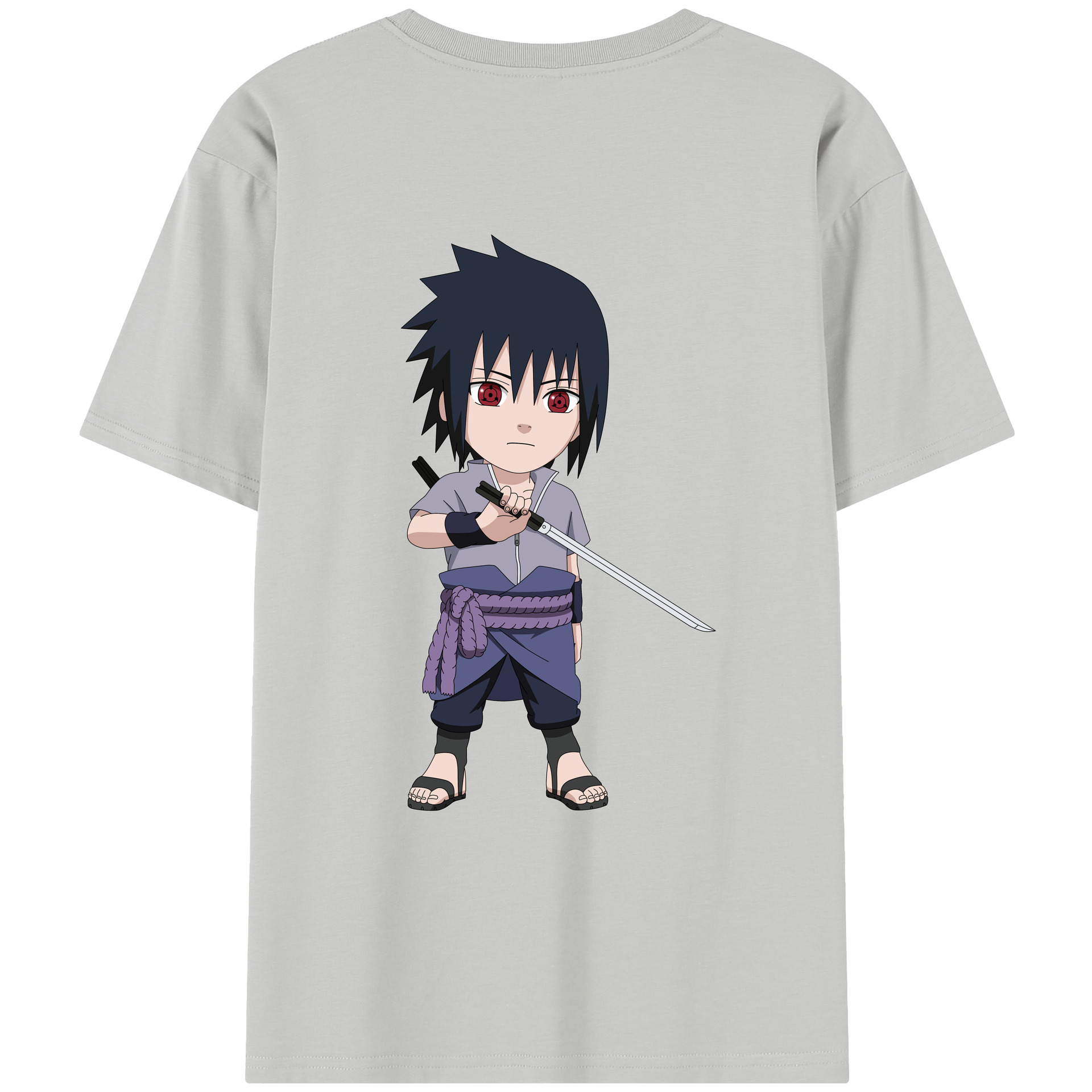 （画像用） NARUTO -ナルト- うちは サスケ Uchiha Sasuke レディース半袖Tシャツ(バックプリント)