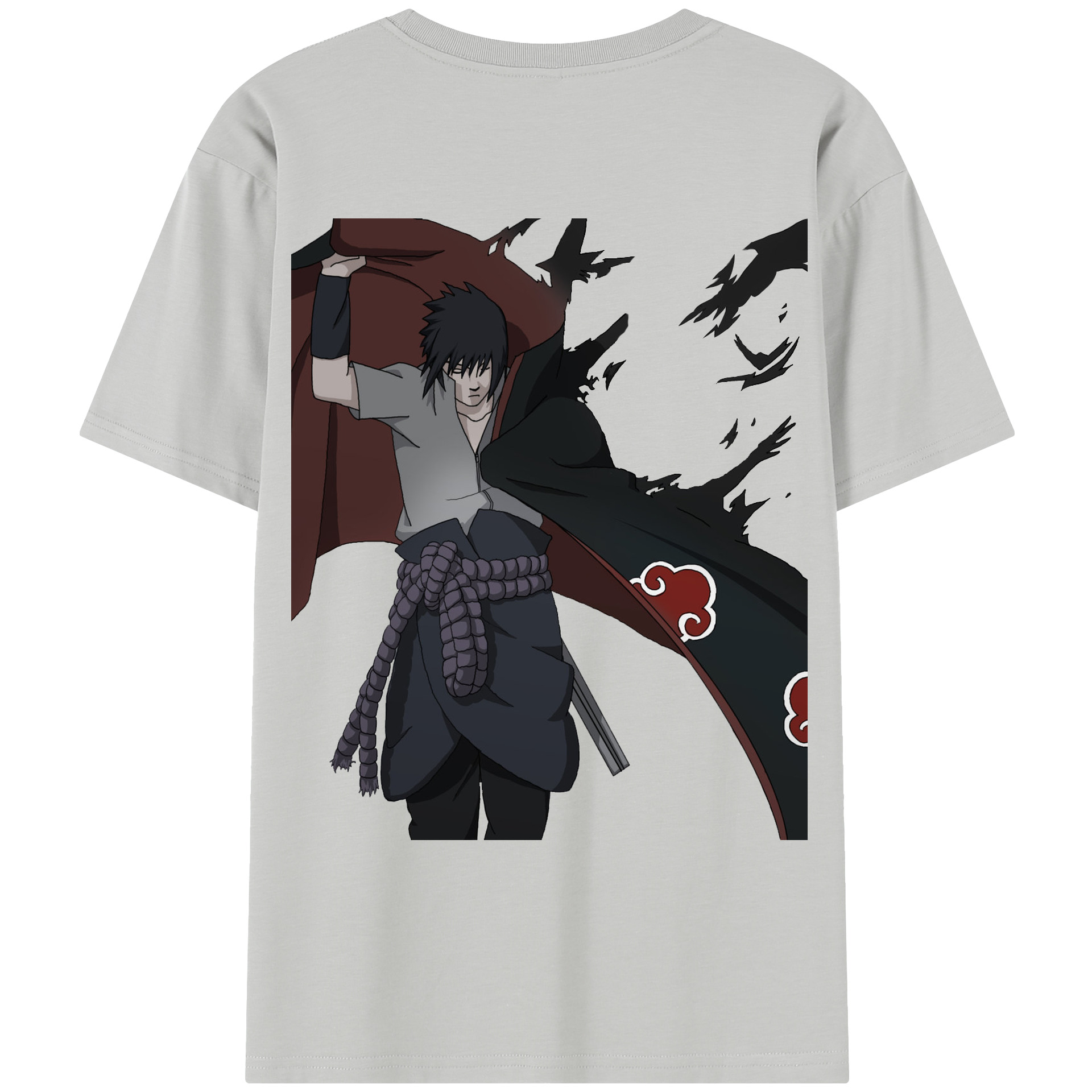 （画像用） NARUTO -ナルト- うちは サスケ Uchiha Sasuke レディース半袖Tシャツ(バックプリント)