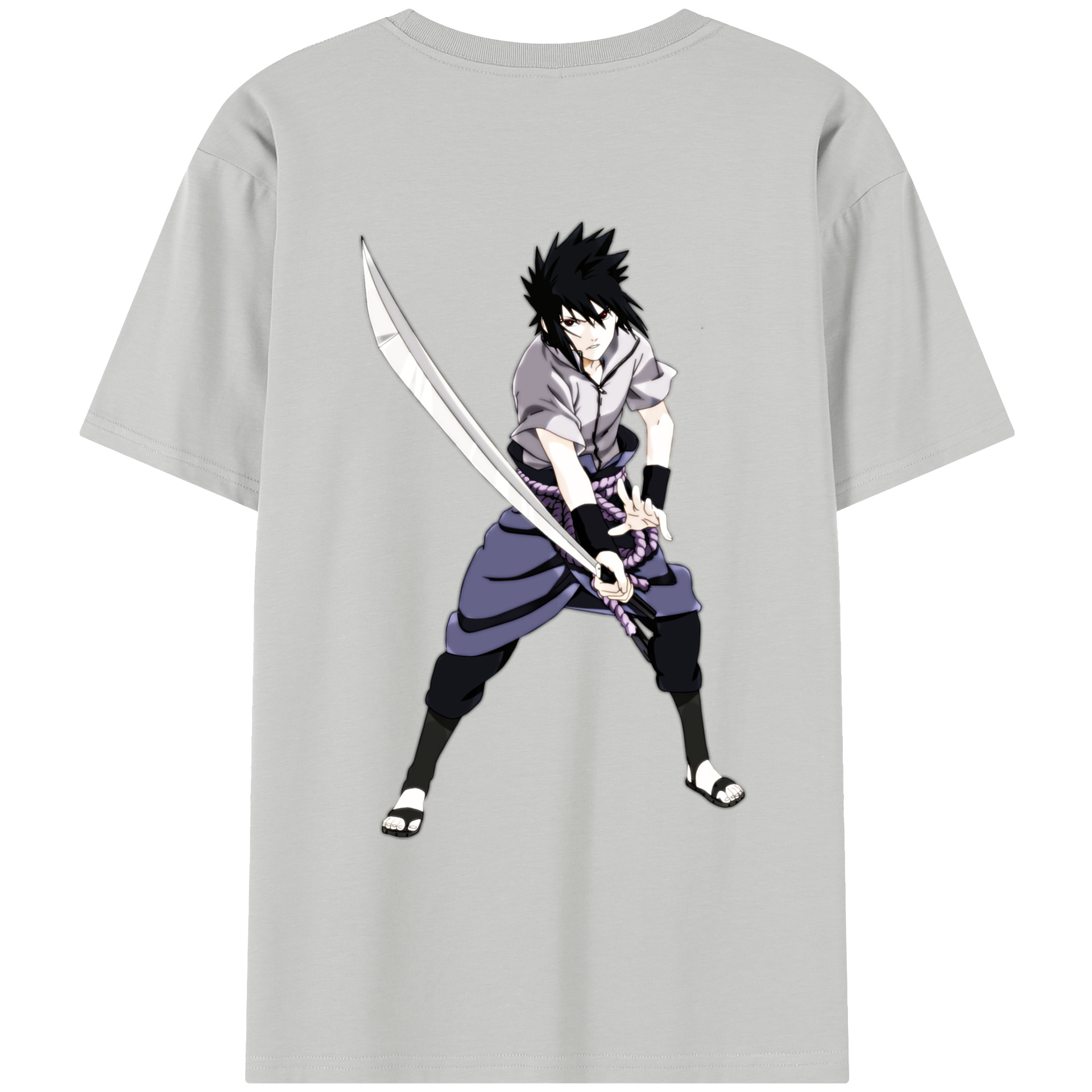 （画像用） NARUTO -ナルト- うちは サスケ Uchiha Sasuke レディース半袖Tシャツ(バックプリント)