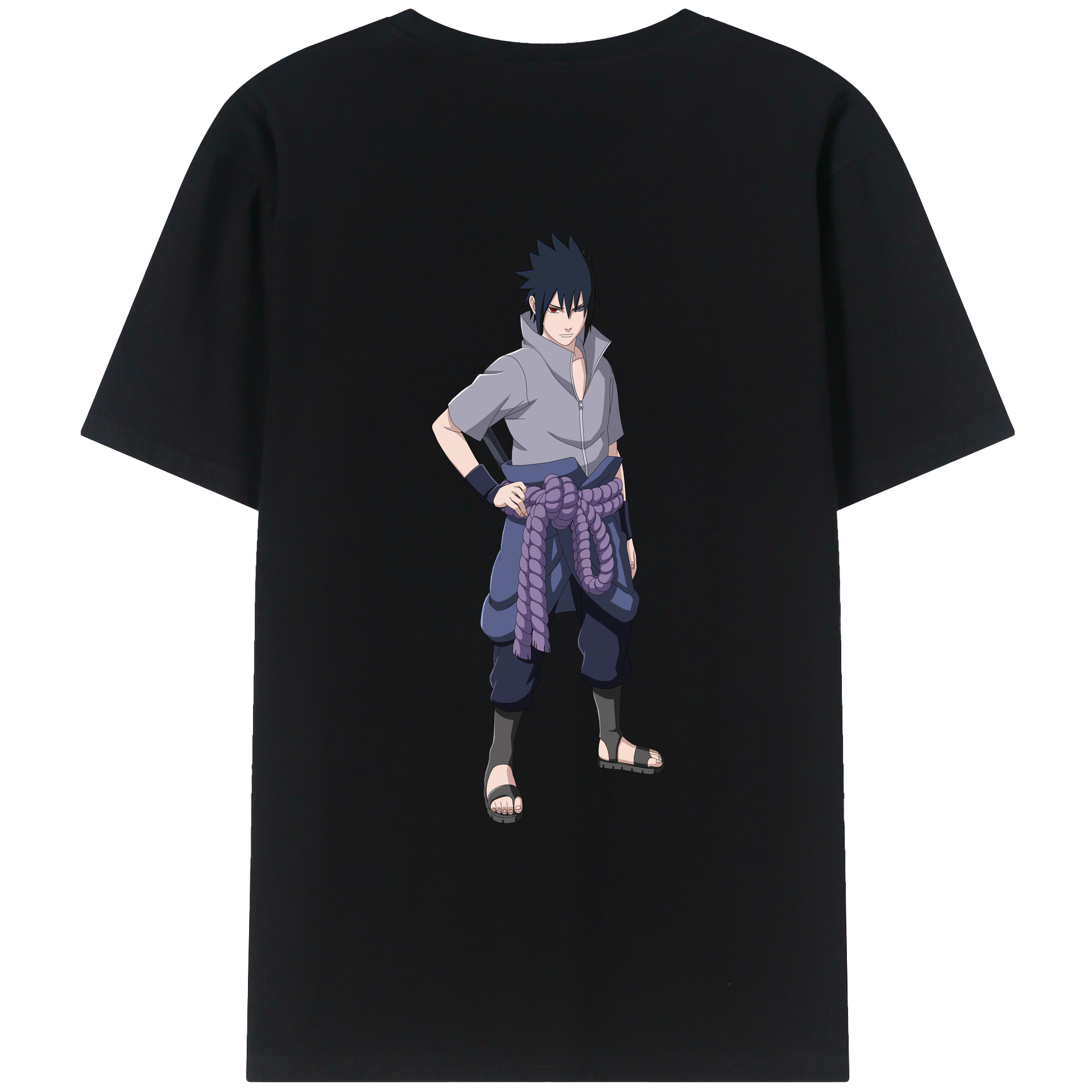 （画像用） NARUTO -ナルト- うちは サスケ Uchiha Sasuke レディース半袖Tシャツ(バックプリント)