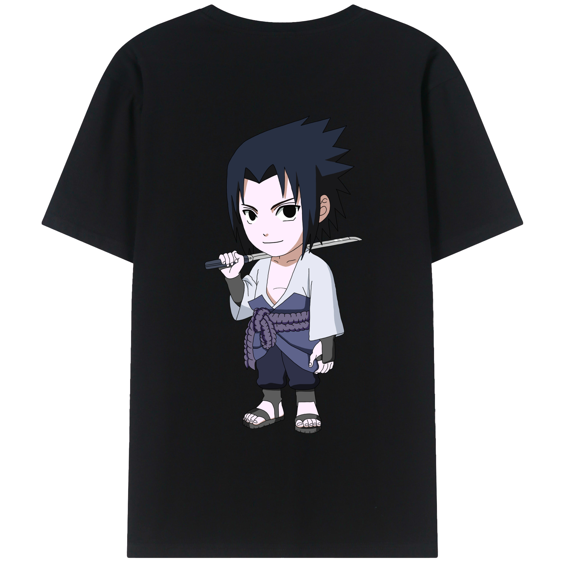 （画像用） NARUTO -ナルト- うちは サスケ Uchiha Sasuke レディース半袖Tシャツ(バックプリント)