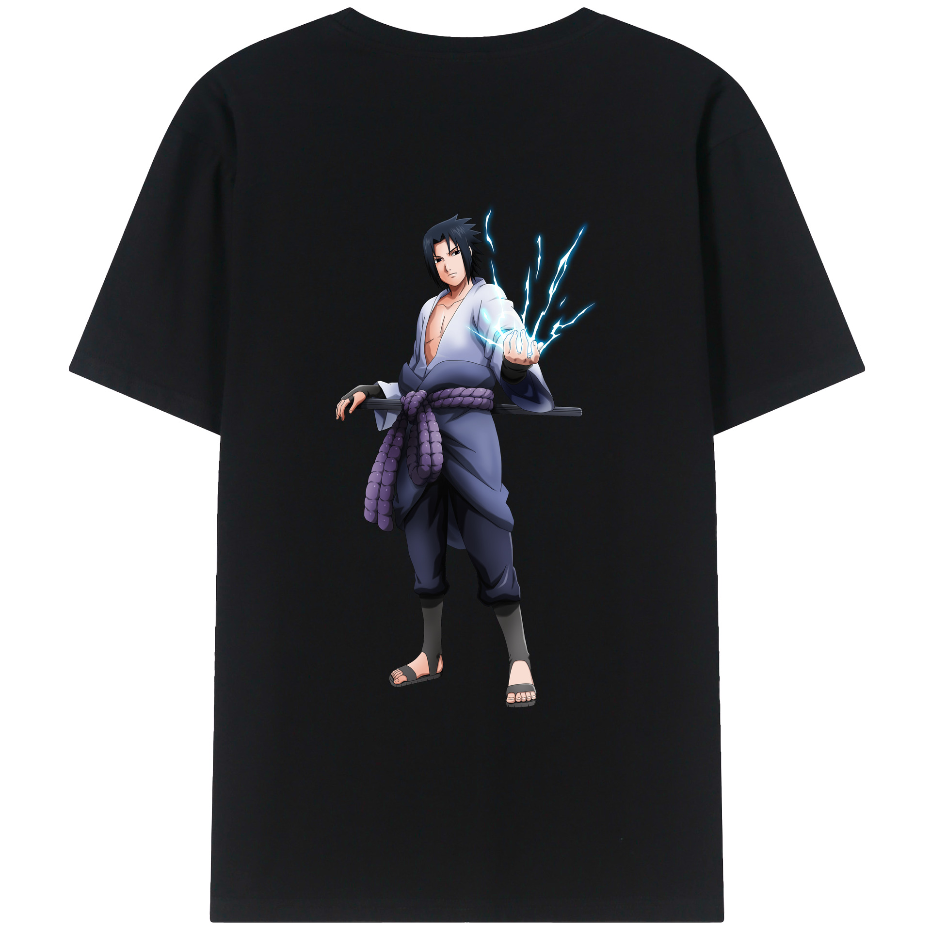 （画像用） NARUTO -ナルト- うちは サスケ Uchiha Sasuke レディース半袖Tシャツ(バックプリント)