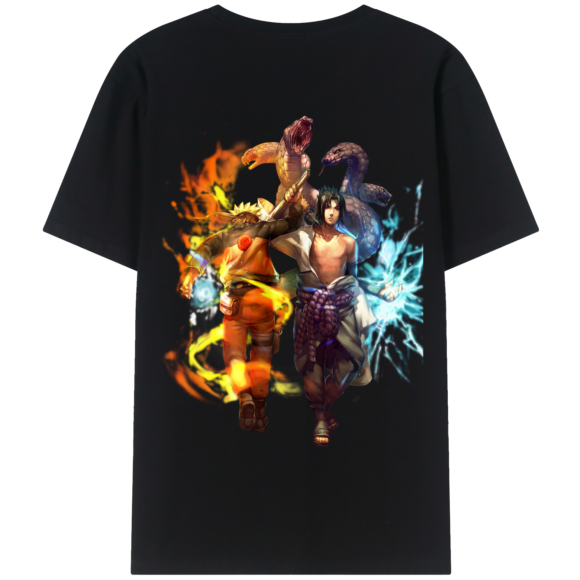 （画像用） NARUTO -ナルト- うちは サスケ Uchiha Sasuke レディース半袖Tシャツ(バックプリント)