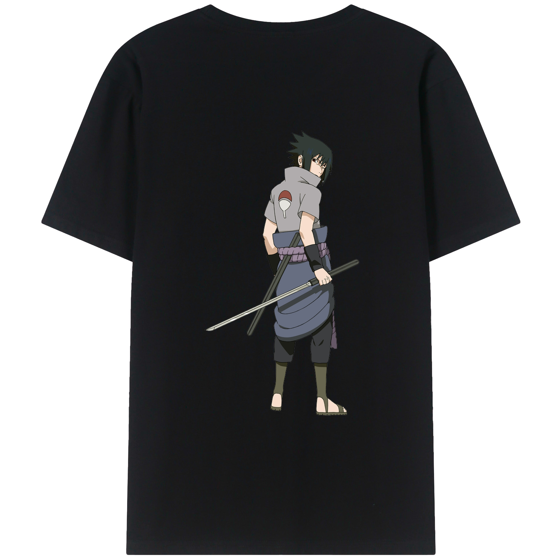 （画像用） NARUTO -ナルト- うちは サスケ Uchiha Sasuke レディース半袖Tシャツ(バックプリント)