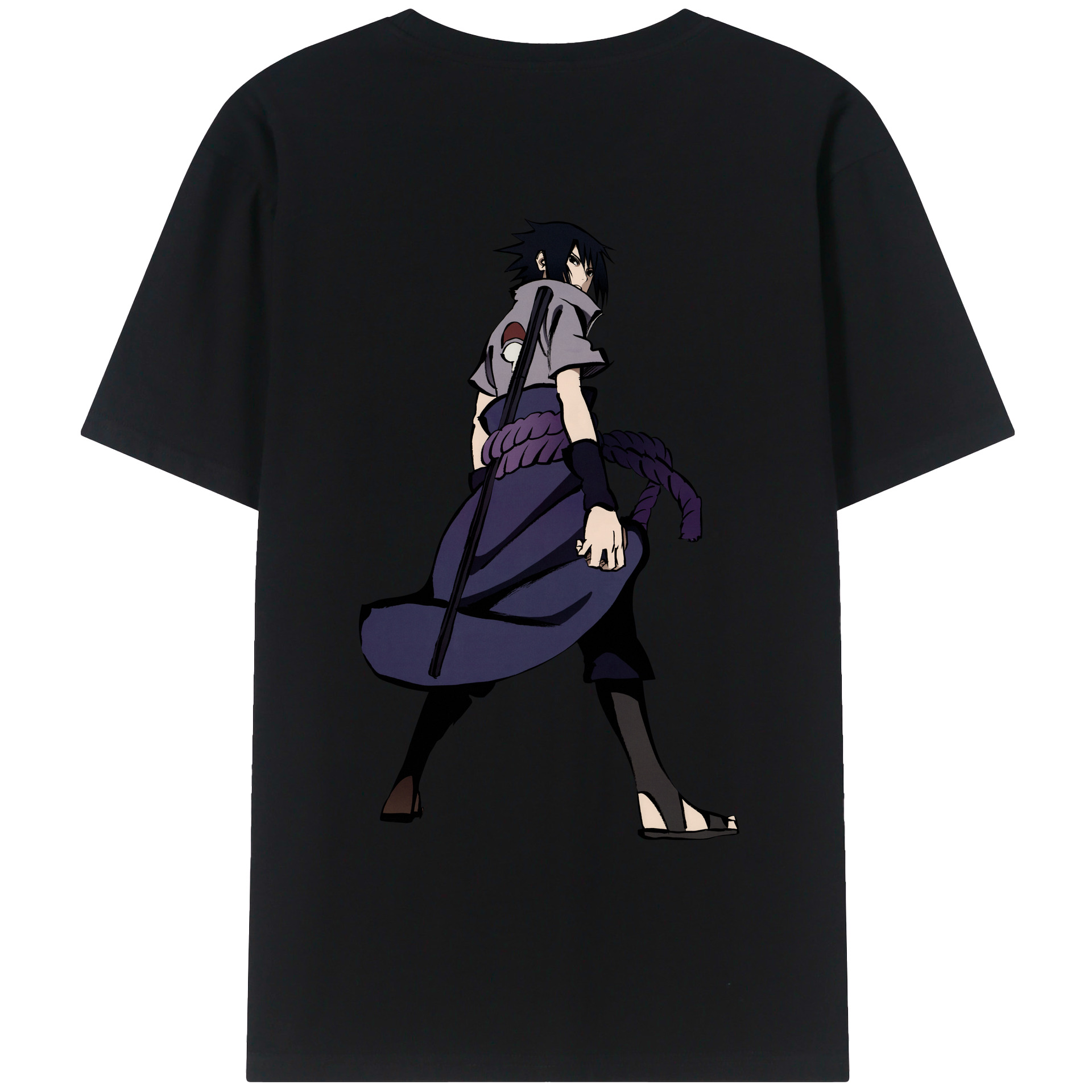 （画像用） NARUTO -ナルト- うちは サスケ Uchiha Sasuke レディース半袖Tシャツ(バックプリント)