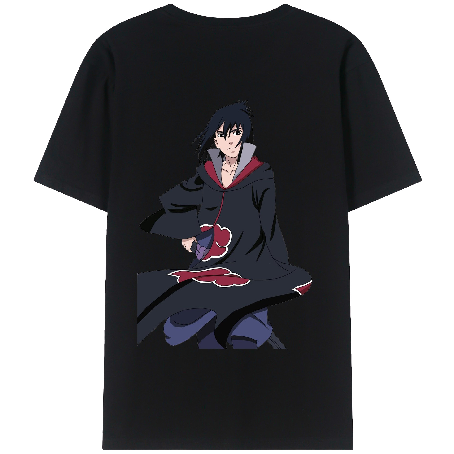 （画像用） NARUTO -ナルト- うちは サスケ Uchiha Sasuke レディース半袖Tシャツ(バックプリント)