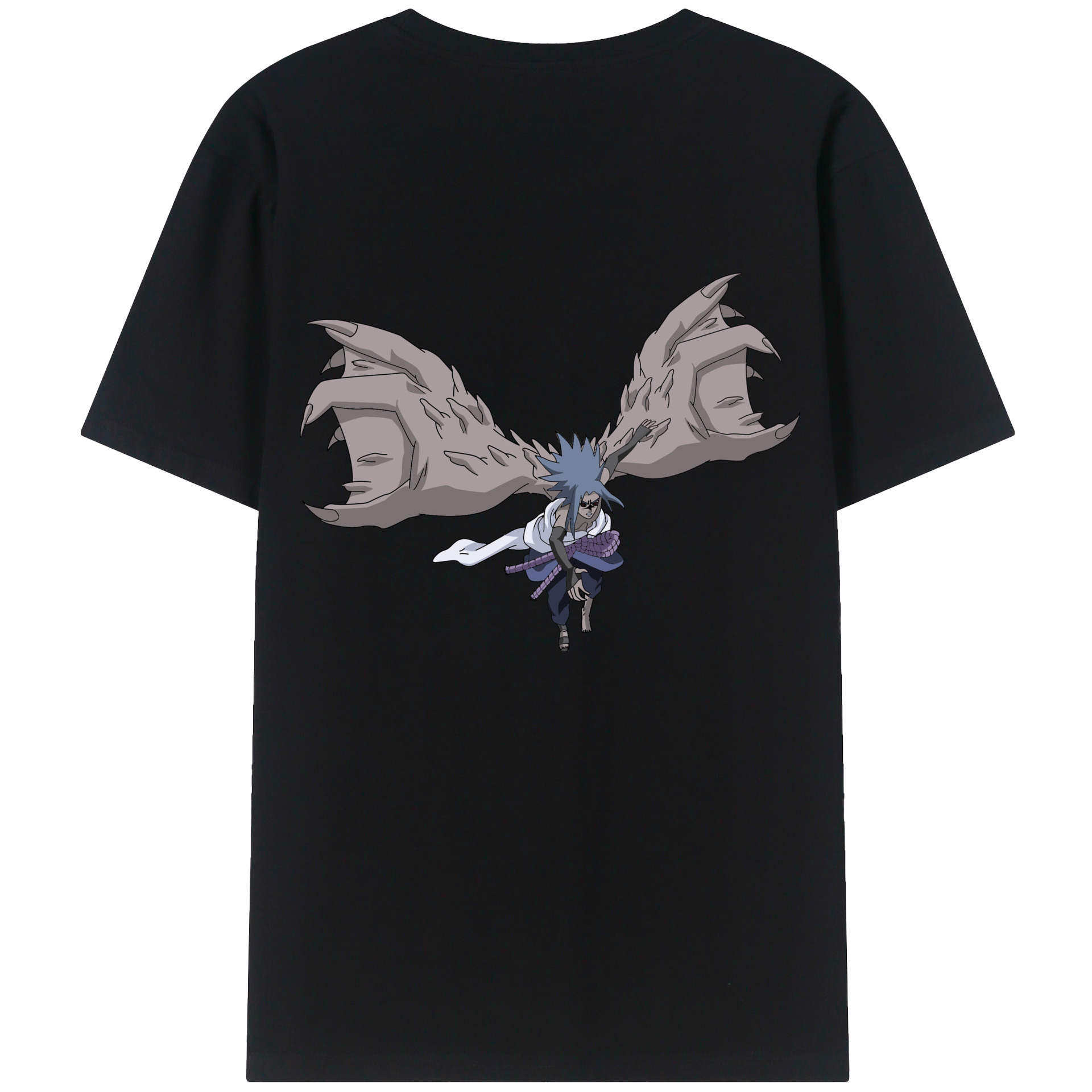 （画像用） NARUTO -ナルト- うちは サスケ Uchiha Sasuke レディース半袖Tシャツ(バックプリント)