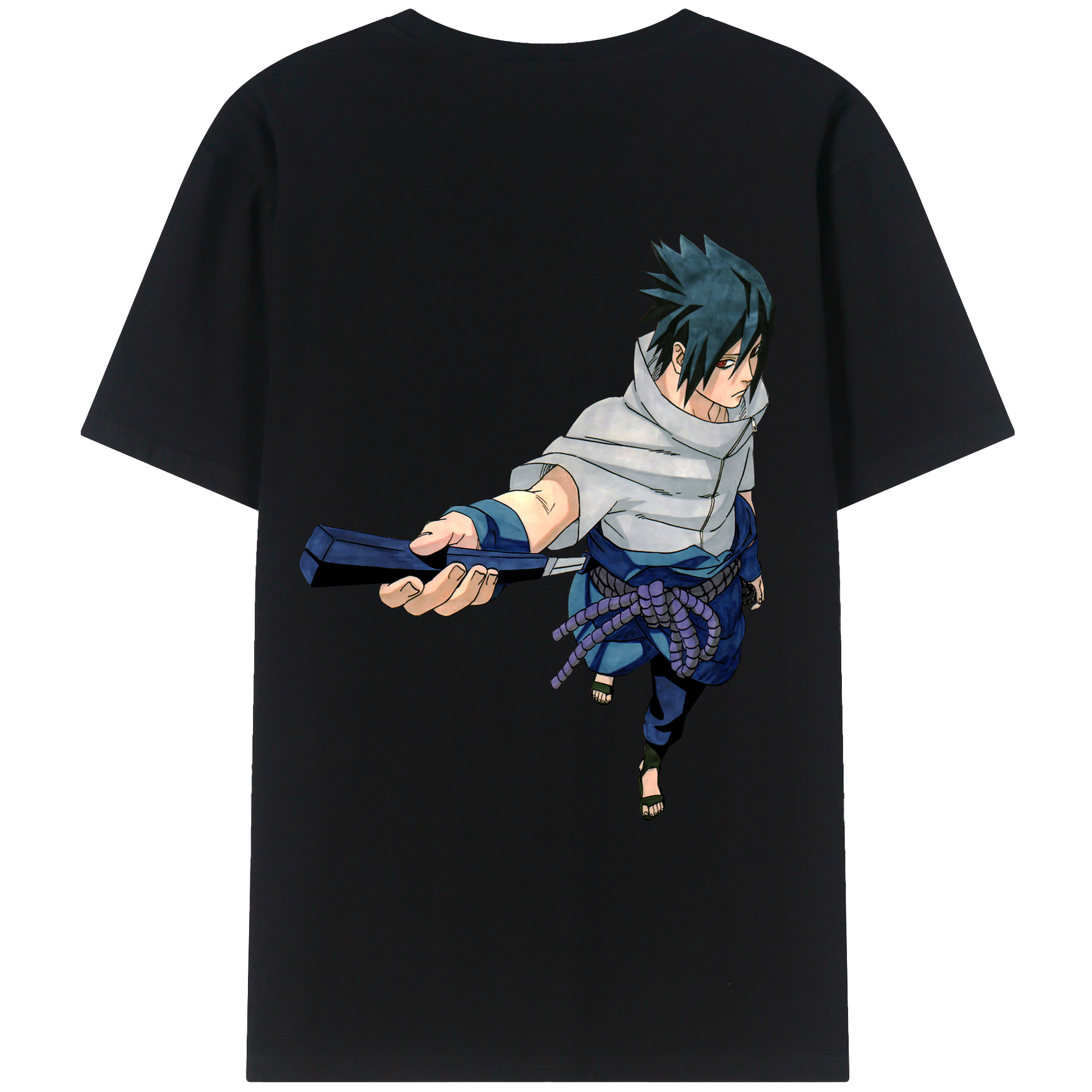 （画像用） NARUTO -ナルト- うちは サスケ Uchiha Sasuke レディース半袖Tシャツ(バックプリント)