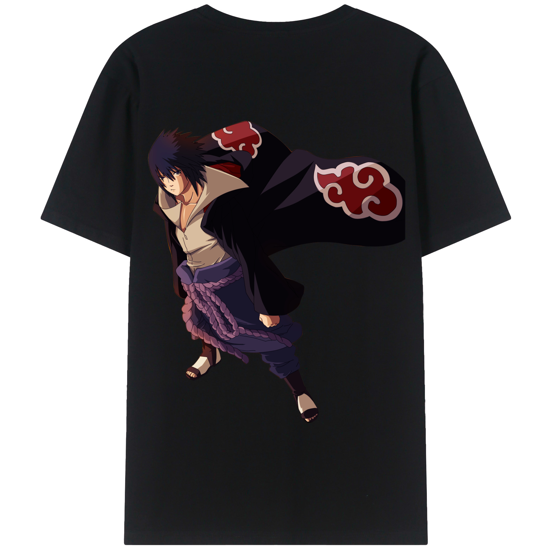 （画像用） NARUTO -ナルト- うちは サスケ Uchiha Sasuke レディース半袖Tシャツ(バックプリント)